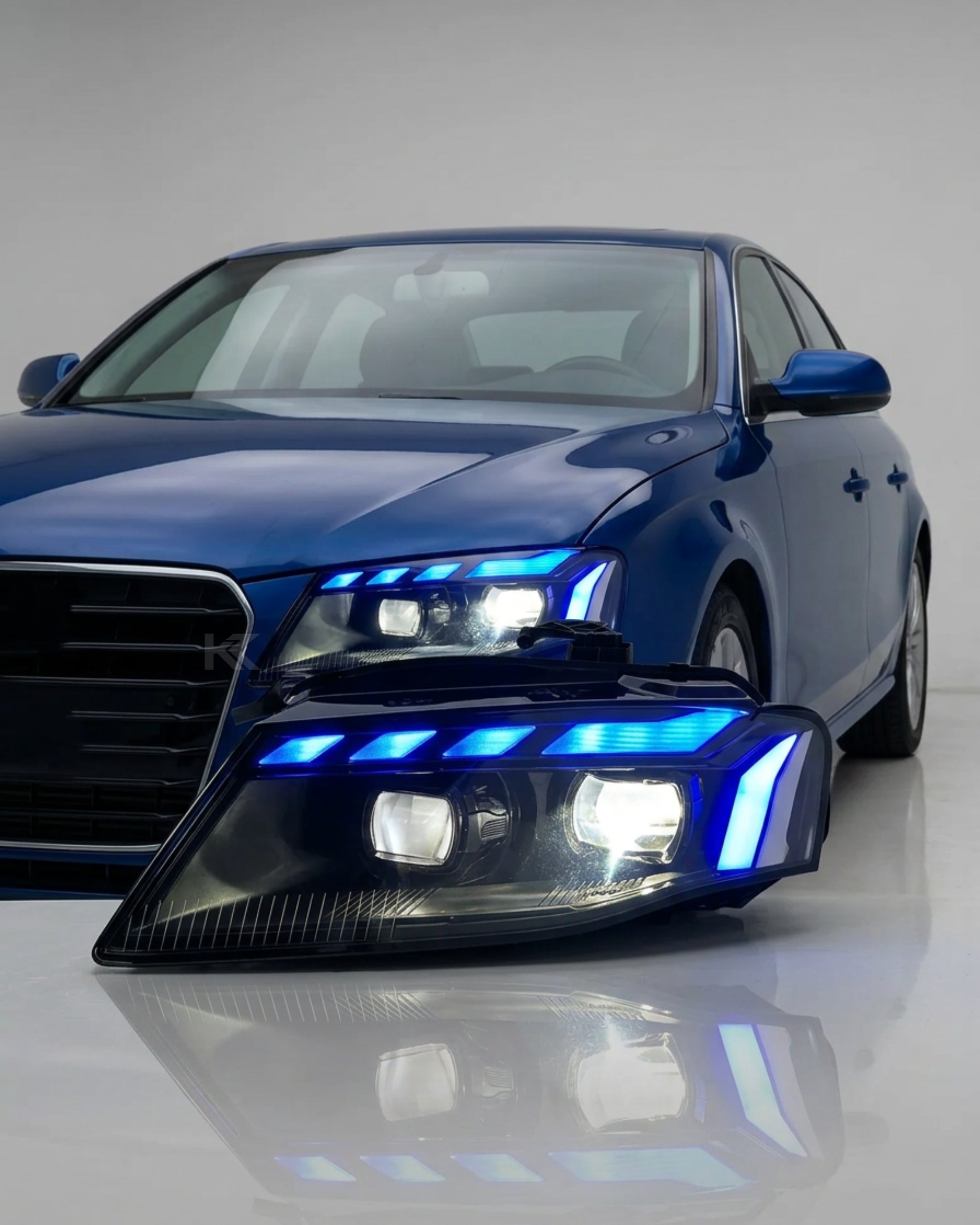 Audi A4 RS Style LED Headlight Assembly with Daytime Running Lights 2008 - 2012