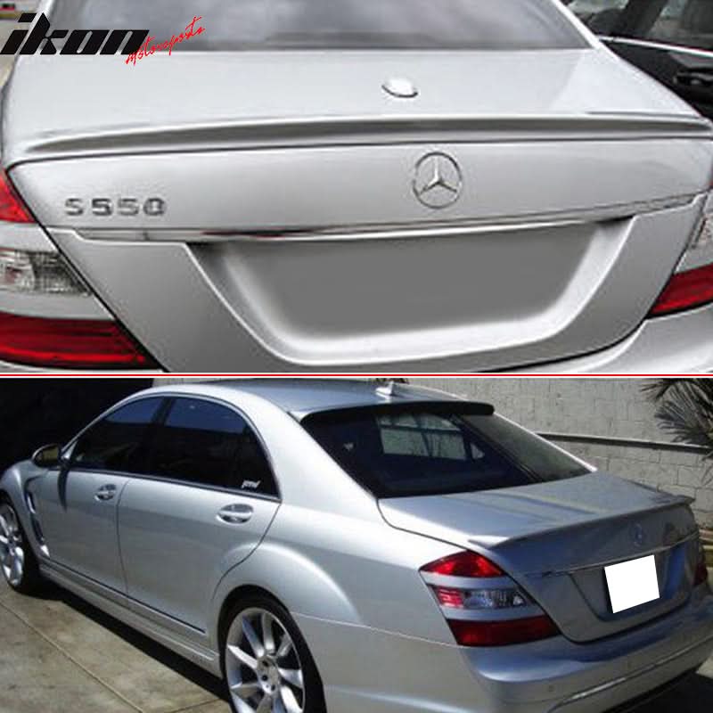 Fits 07-13 W221 Trunk Spoiler & Roof Wing #775 Iridium Silver Metallic