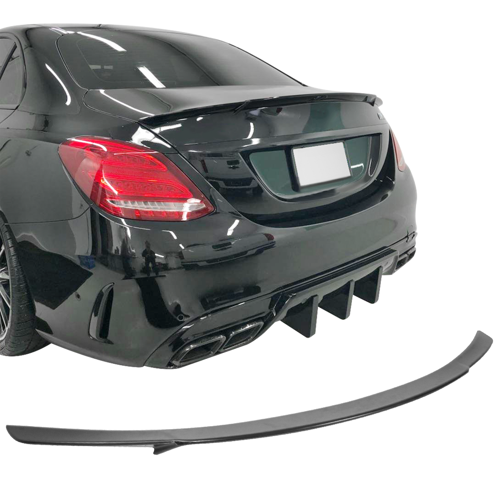 2015-2021 Mercedes Benz W205 Sedan 4-Door B Style Trunk Spoiler ABS