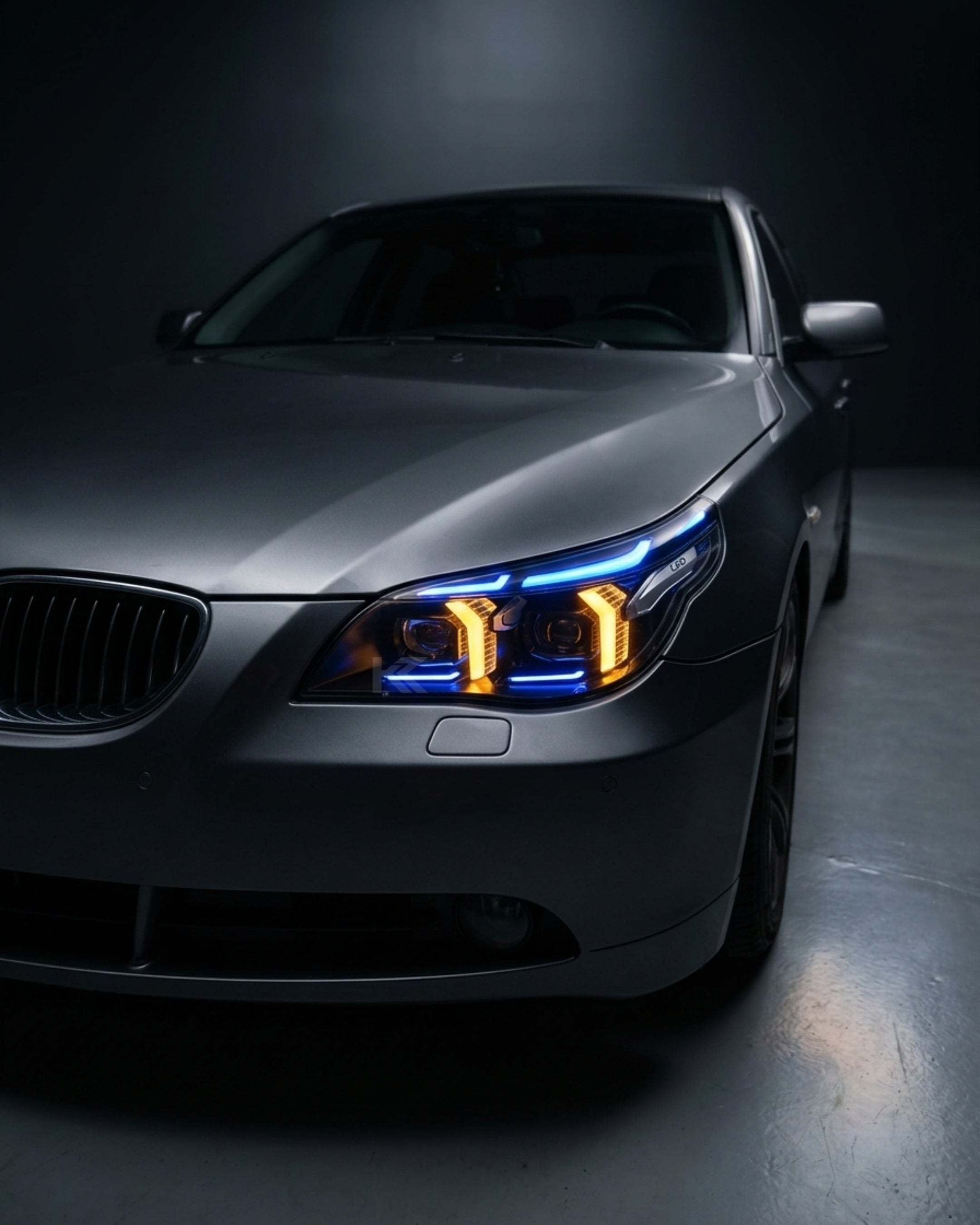 BMW 5 Series E60 Snake Eye LED Headlight Assembly with Dual-Color DRL 2003 - 2010