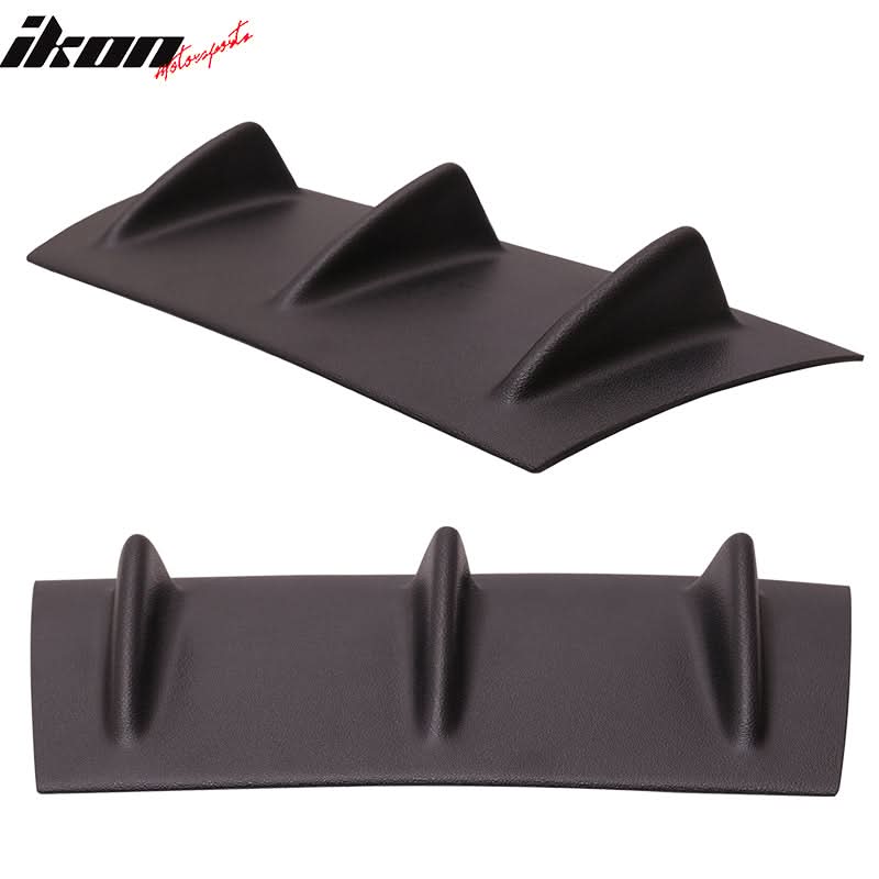 2008-2013 BMW M3 E90 E92 E93 3Fin Matte Black Rear Bumper Diffuser ABS