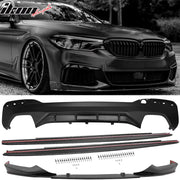 2017-2020 BMW G30 MP Style Front Lip & Side Sill & Type1 Diffuser