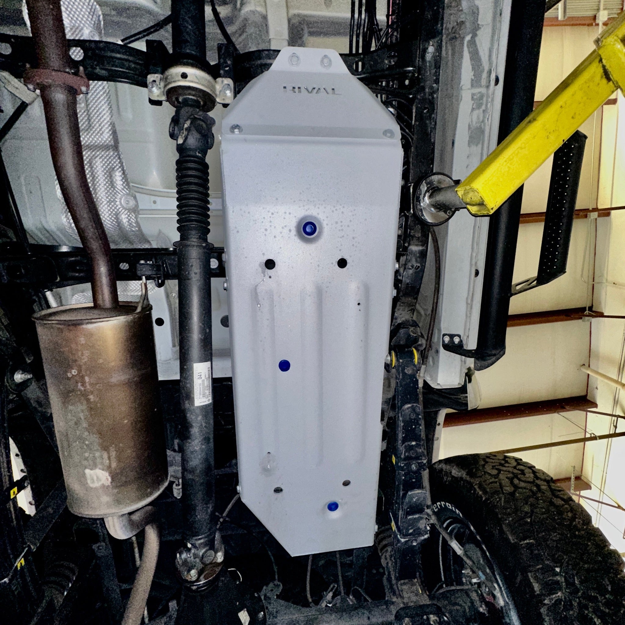 RIVAL Aluminum Gas Tank Skid Plate 2016-2023 Toyota Tacoma 3rd Gen Including TRD Offroad 5-Foot Bed Only