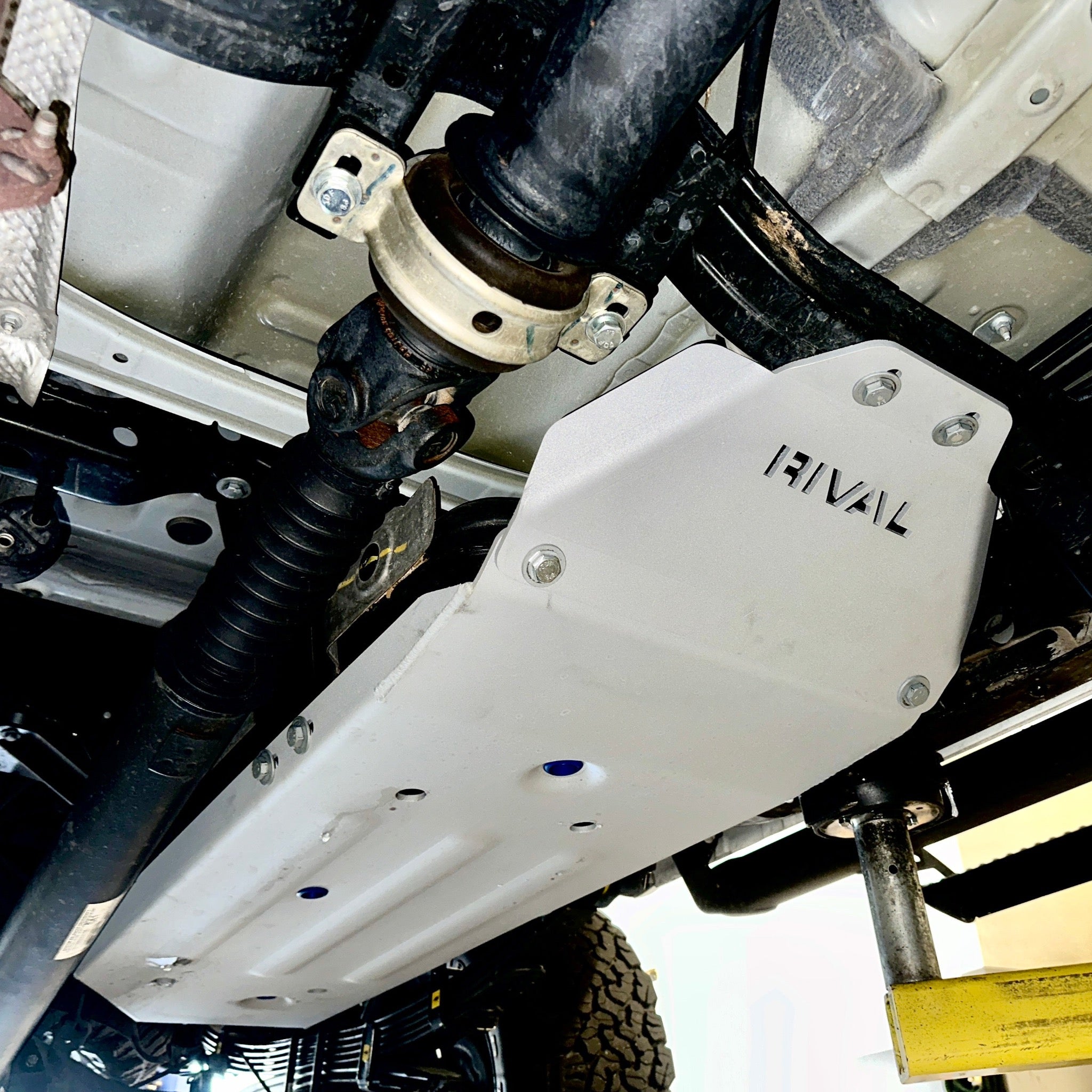 RIVAL Aluminum Gas Tank Skid Plate 2016-2023 Toyota Tacoma 3rd Gen Including TRD Offroad 5-Foot Bed Only