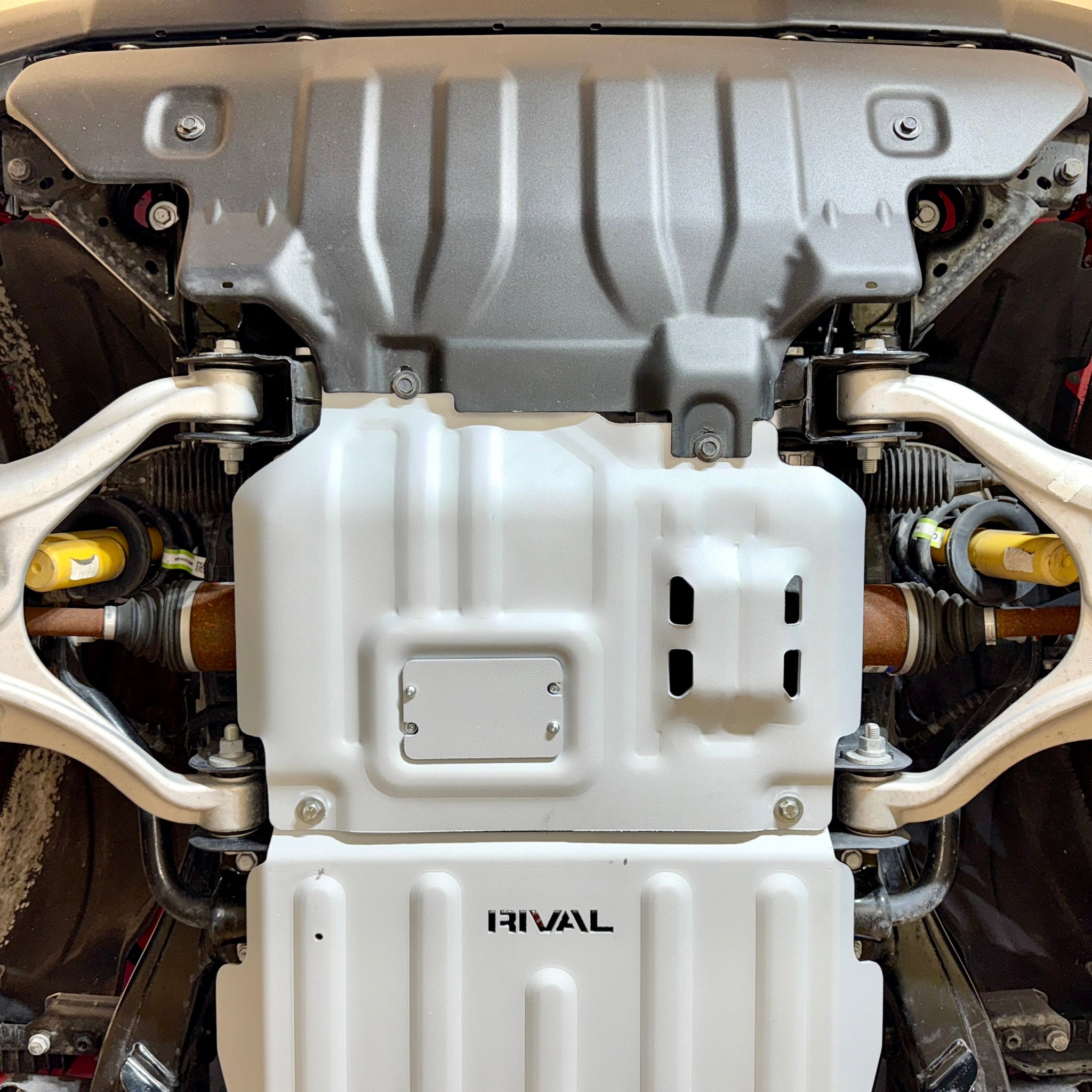 RIVAL Aluminum Engine Skid Plate 2024-2025 Ford Ranger including Raptor | 2021-2025 Ford Bronco 2Door 4Door