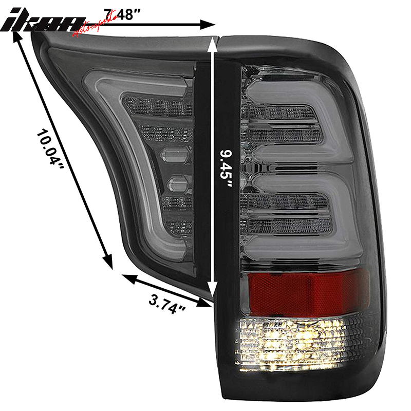 Fits 99-16 Ford F250 F350 F450 F550 Tail Light Smoke Lens Housing