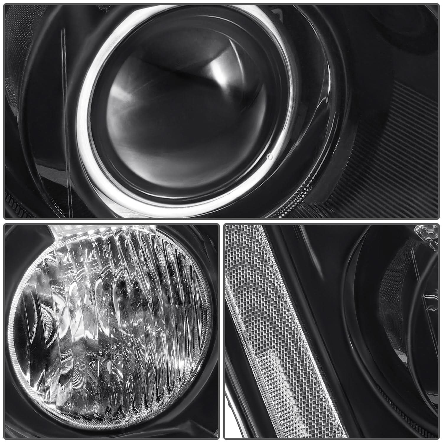 06-11 Cadillac DTS OE Style Black Housing Clear Reflector Headlights