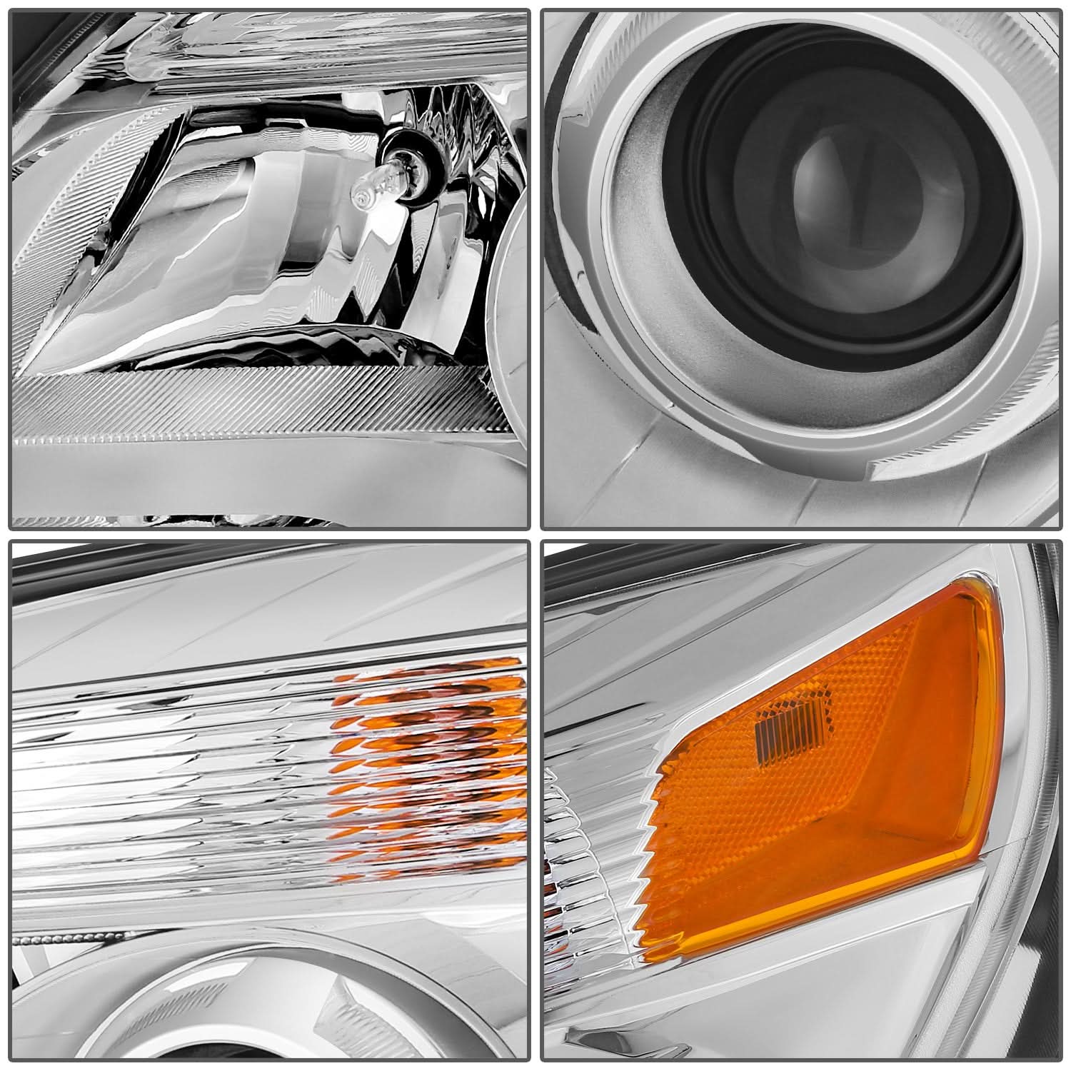 10-15 Chevrolet Equinox OE Style Projector Headlights - Chrome/Amber Left