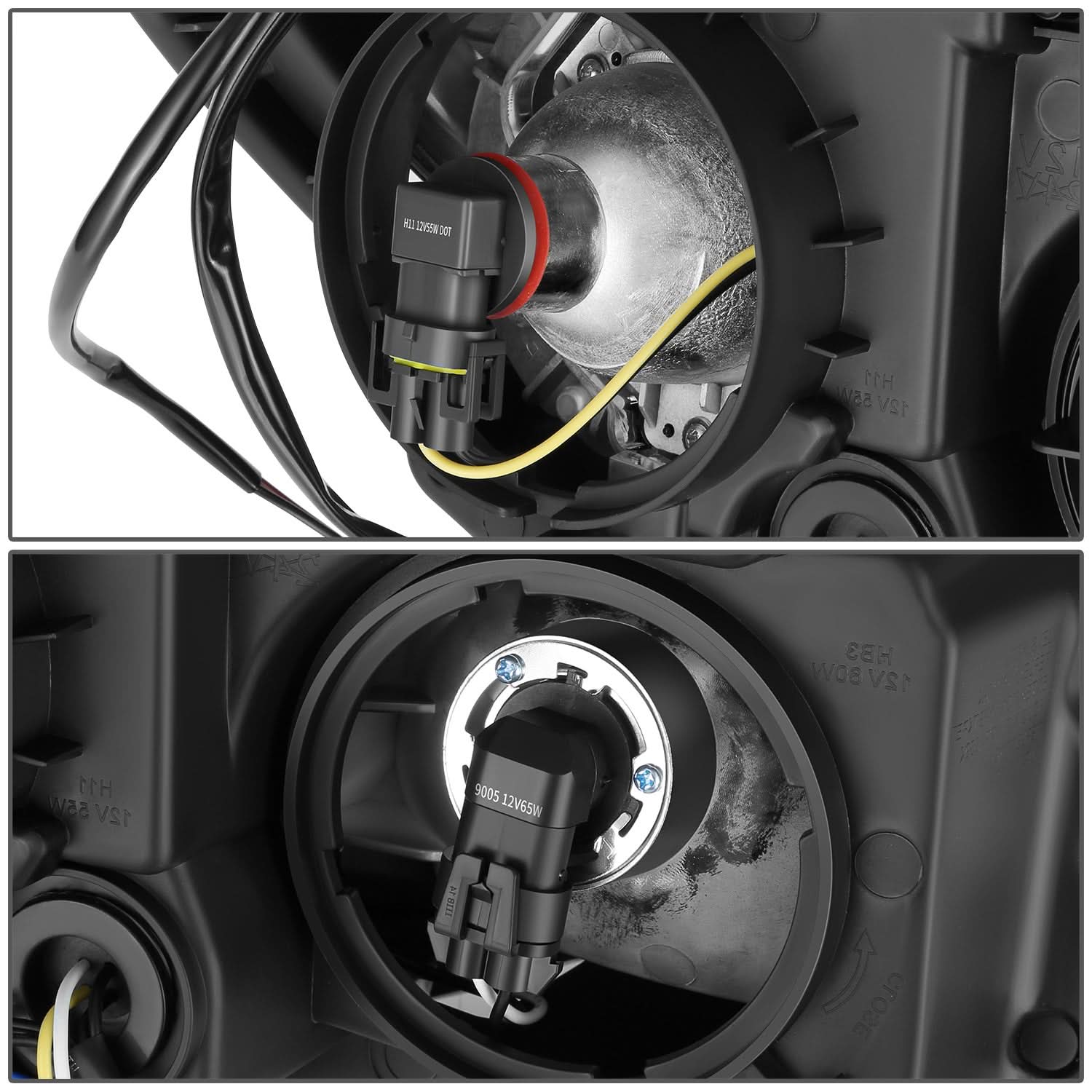 10-15 Chevrolet Equinox OE Style Projector Headlights Black Housing