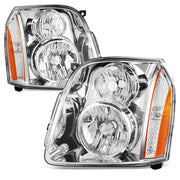 2007-2014 GMC Yukon Denali Chrome Amber Headlights H13 Bulbs