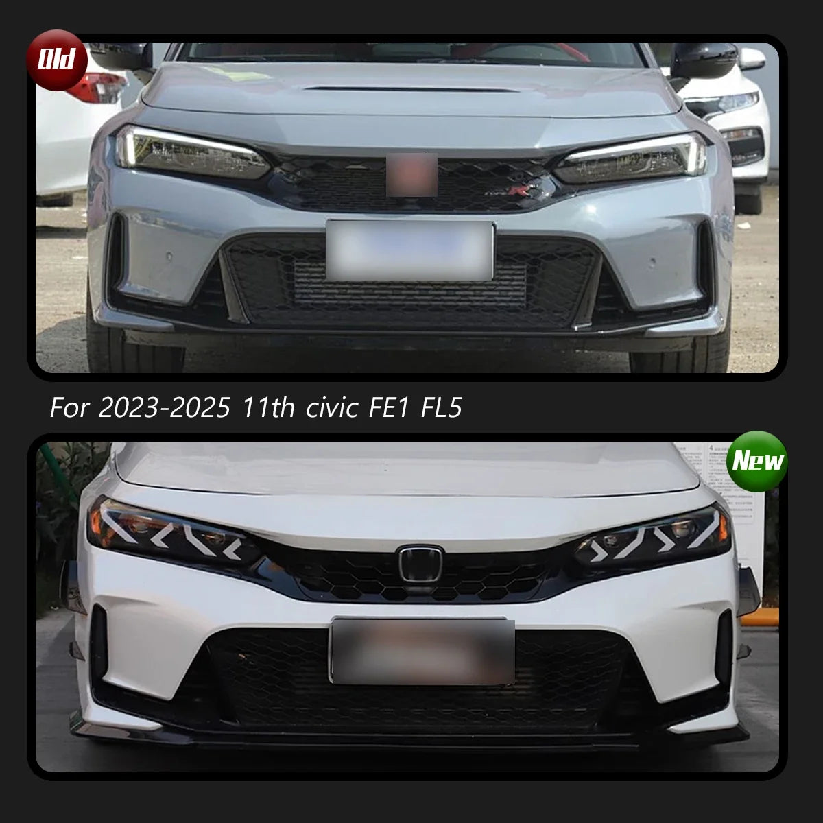 Honda Civic 11th Gen 4-Lens LED Headlight Assembly with Start-Up Animation & Dynamic Turn Signal 2022 - 2023 (Pair)