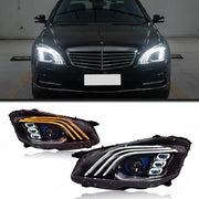 Mercedes-Benz S-Class W221 LED Headlight Assembly with DRL, Sequential Turn Signal & High / Low Beam 2006 - 2013