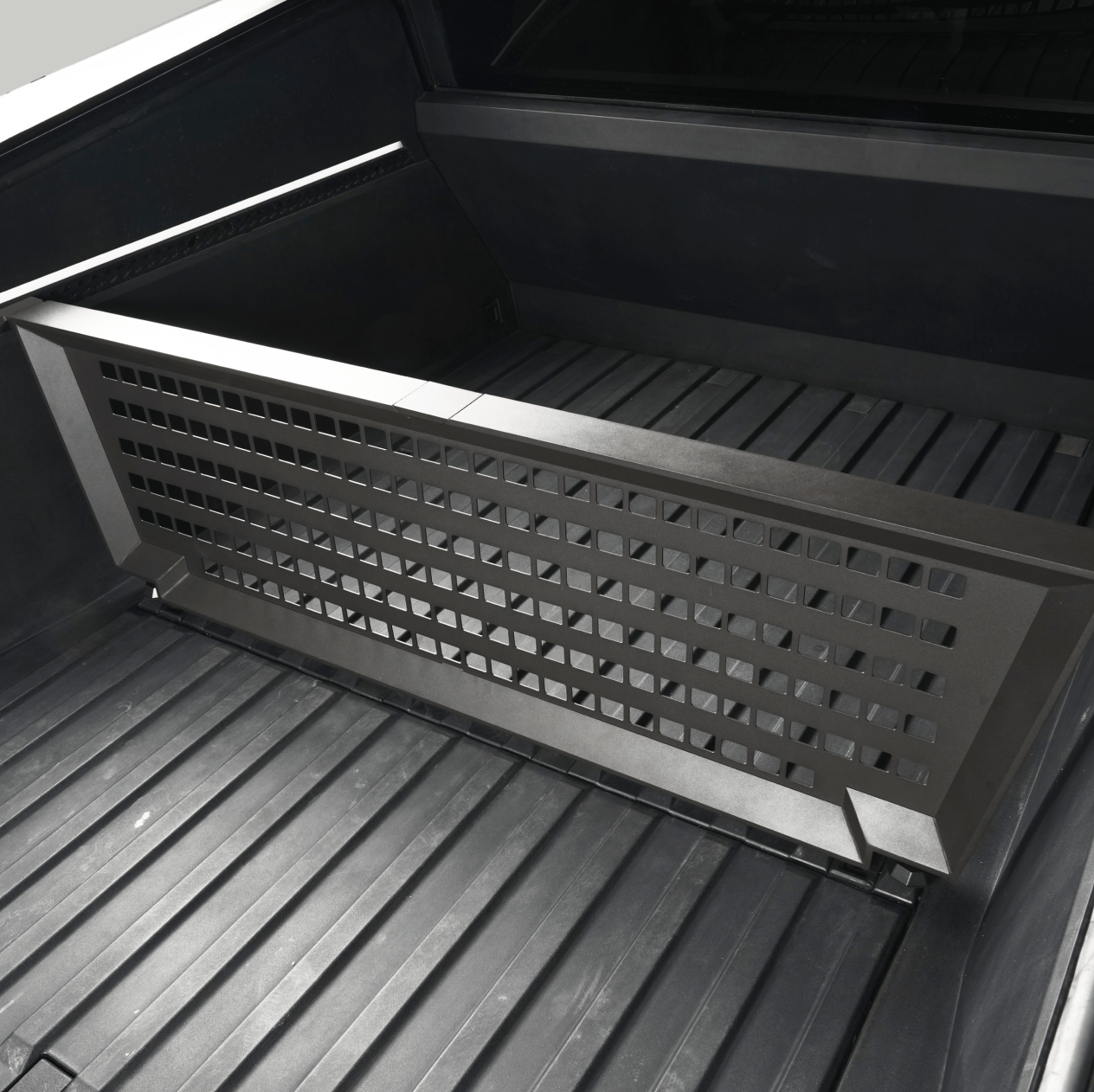 Adjustable Vault Cargo Divider Compatible with Bed Mat For  Cybertruck