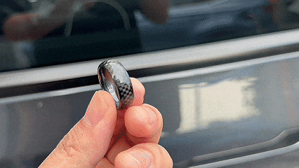 Carbon Fiber Smart NFC Key Ring for Cybertruck