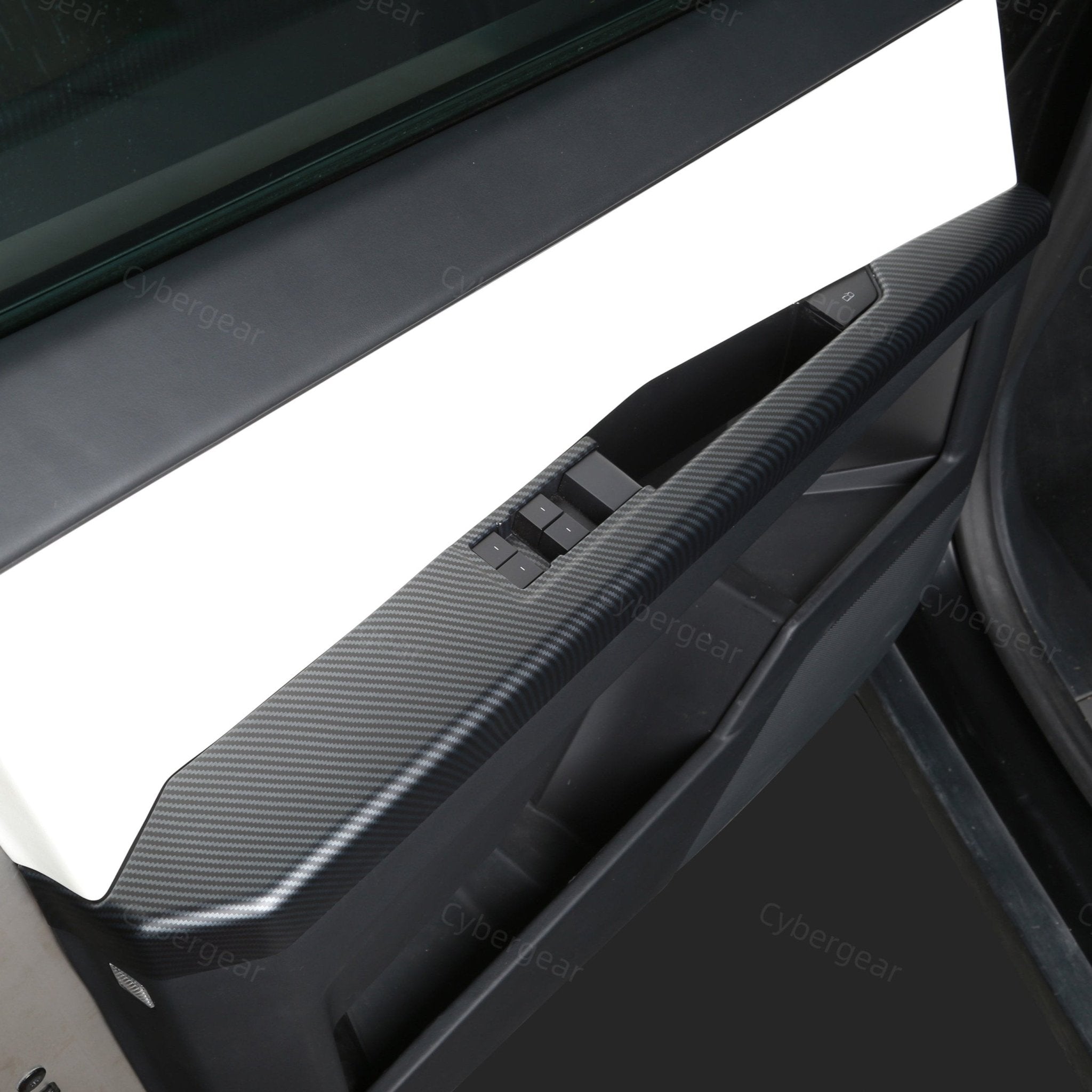 [Carbon Fiber Pattern ABS] Door Side Protection Trim Cover For Cybertruck