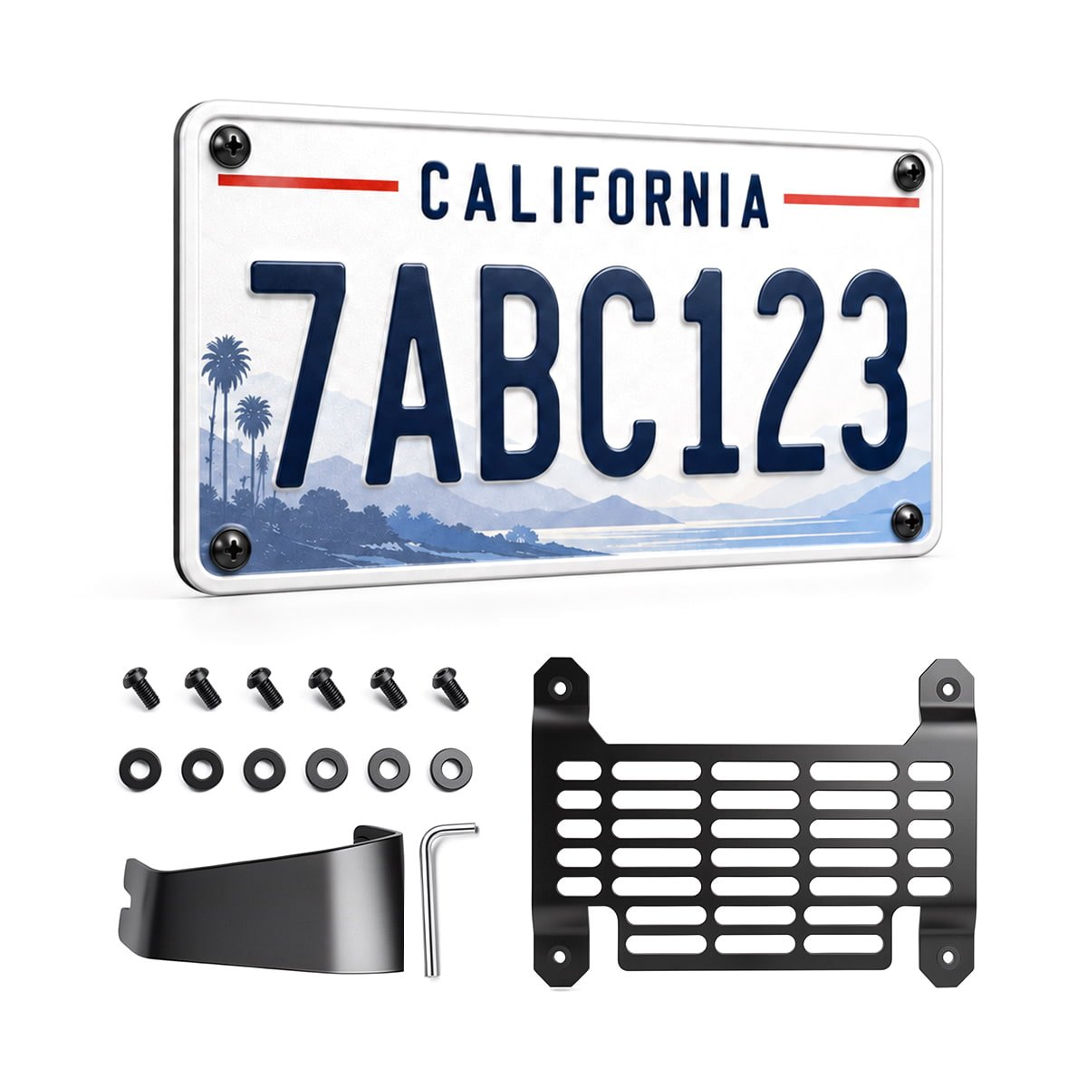 Cybertruck Front License Plate Holder | No-Drill, Anti-Theft Mounting Kit