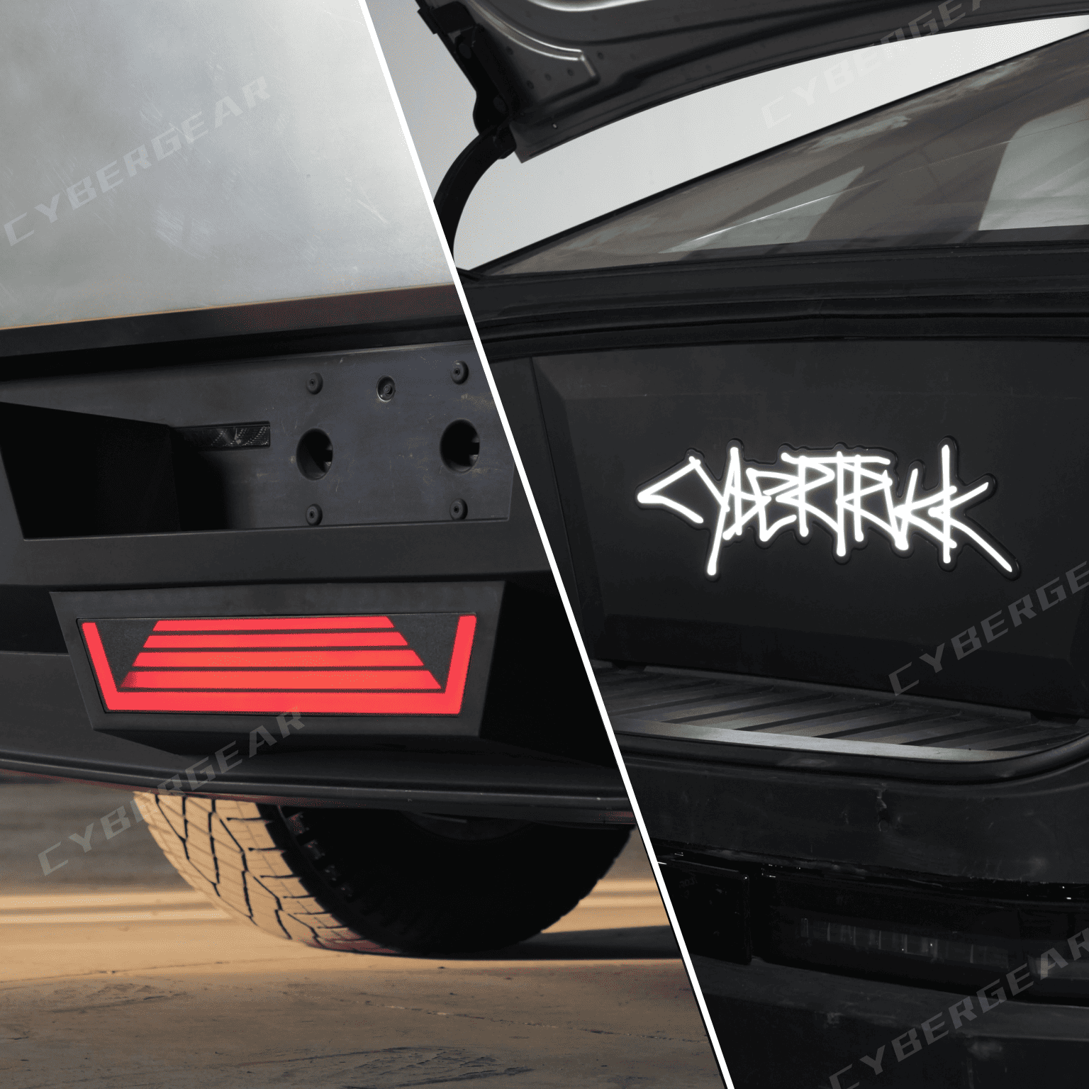 Cybertruck Frunk Accent Light Animated LED Lettering