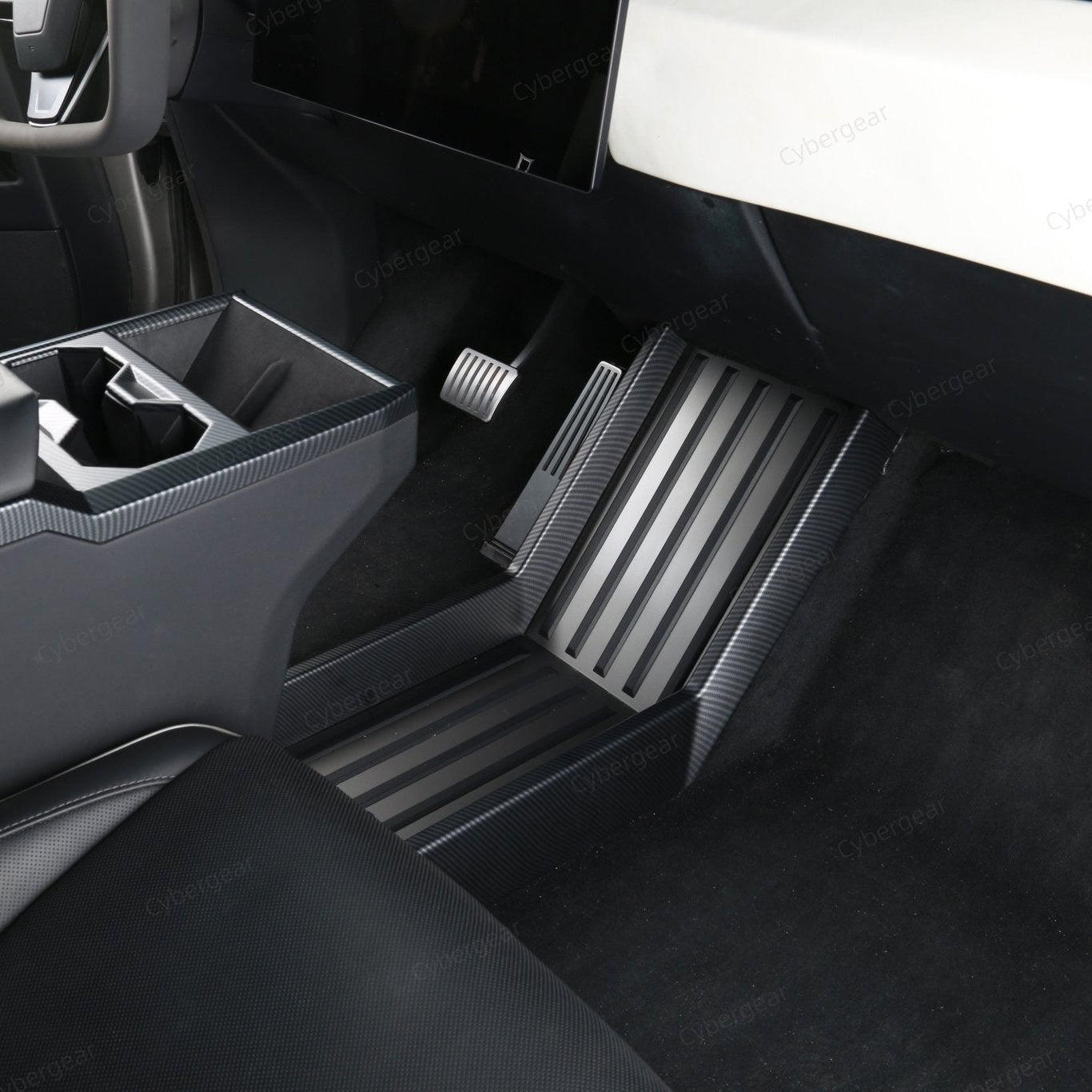 [Carbon Fiber Pattern ABS] Lower Console Protection Trim Cover For Cybertruck