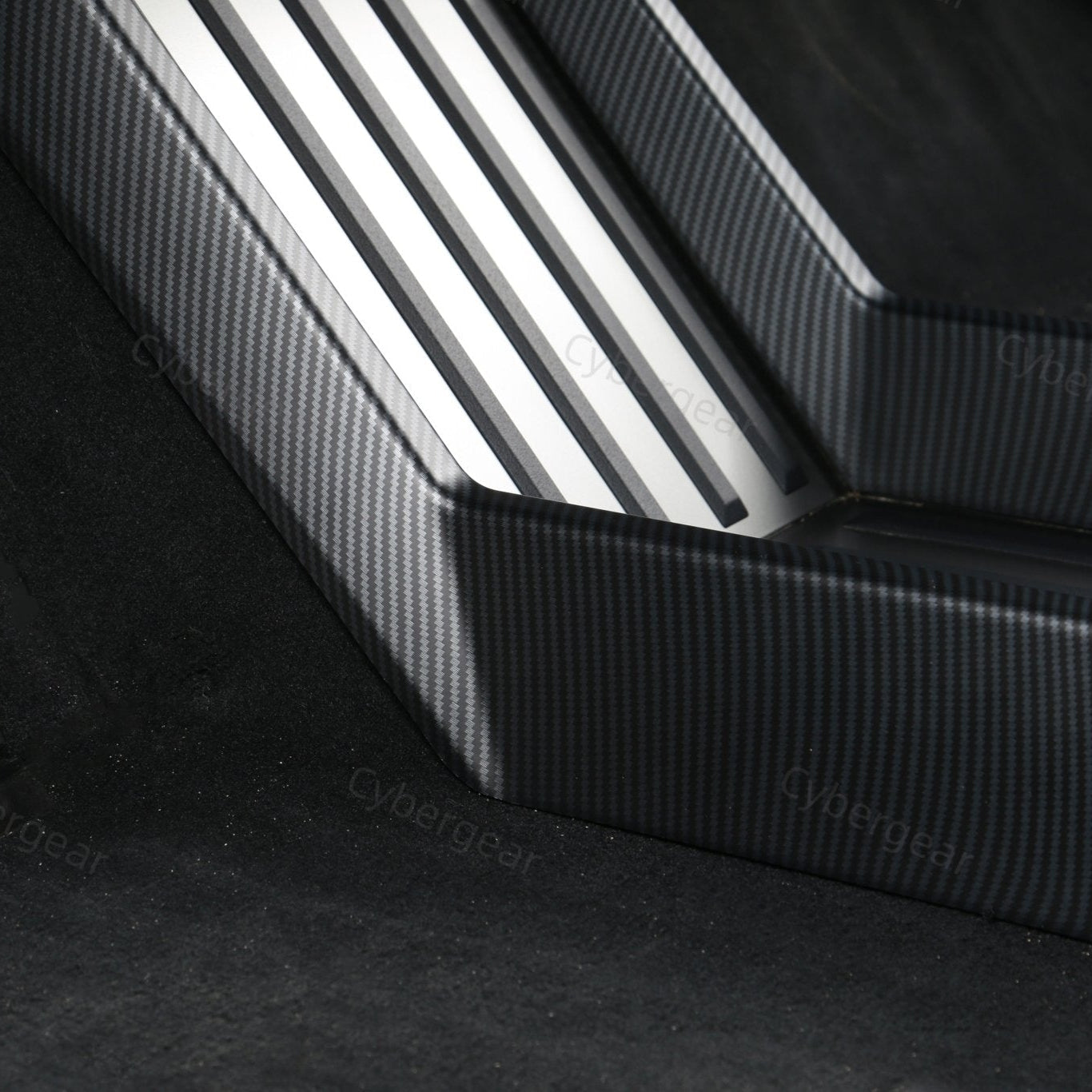 [Carbon Fiber Pattern ABS] Lower Console Protection Trim Cover For Cybertruck