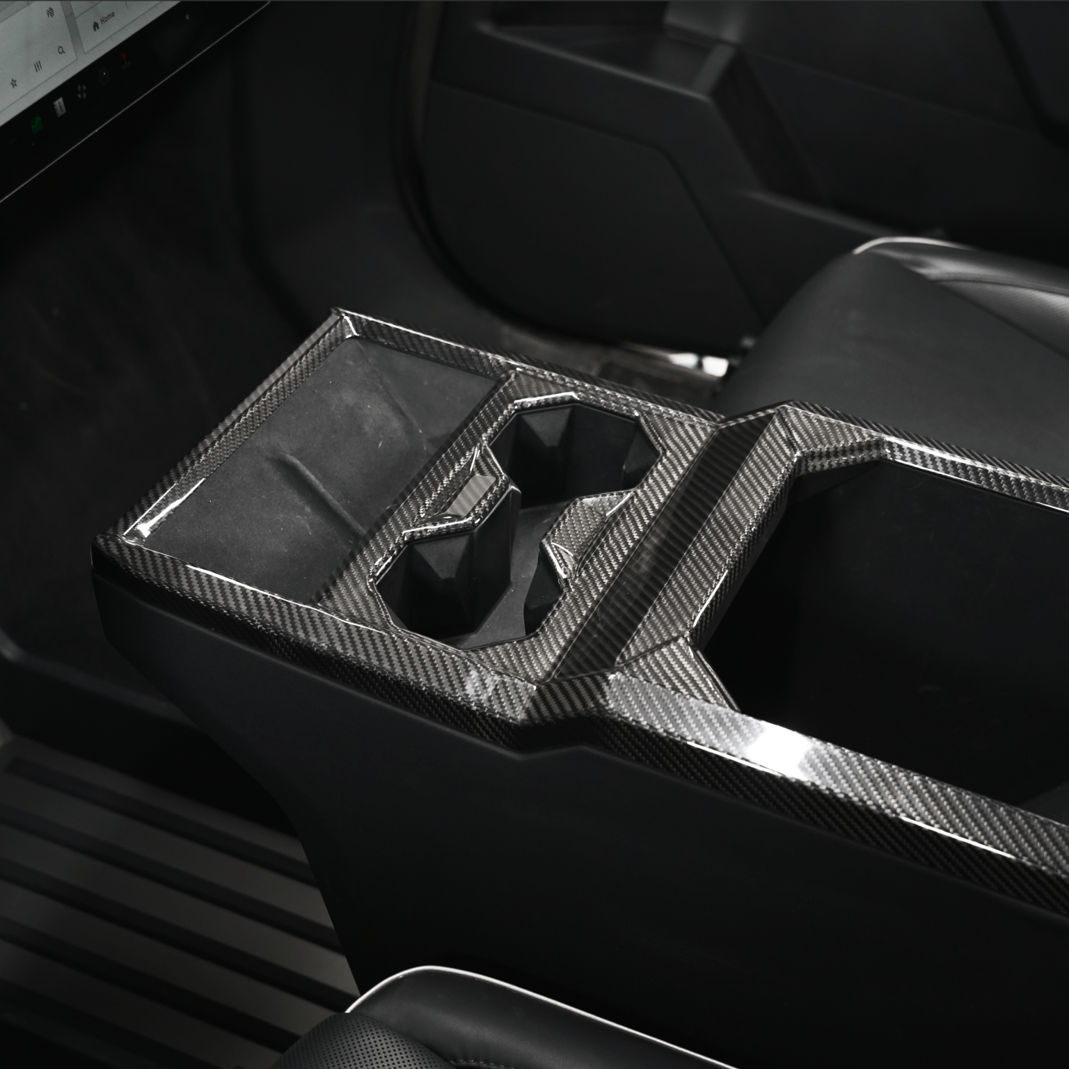 [Real Carbon Fiber] Front Drain Cup Panel For Cybertruck (Glossy/Matte)