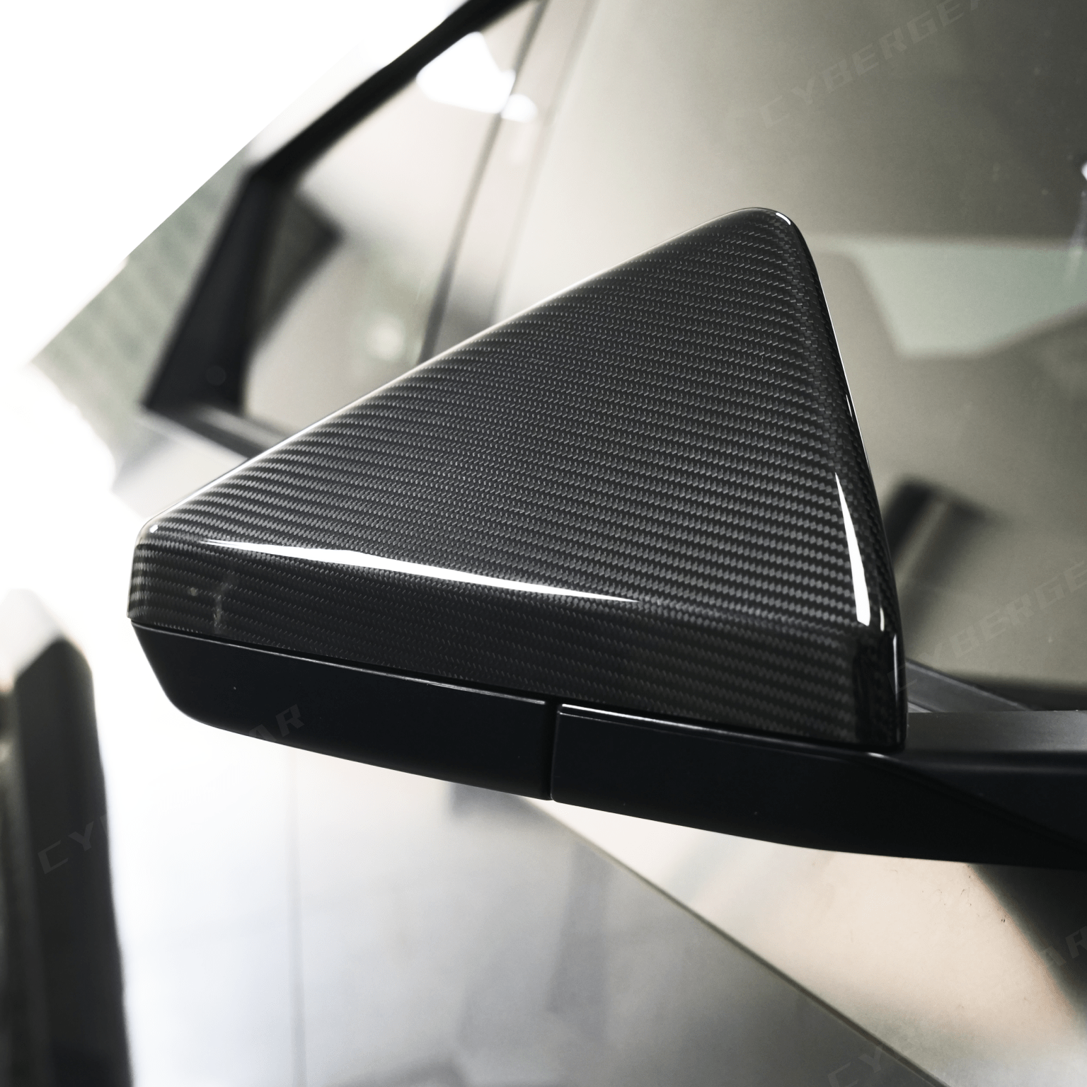 [Real Carbon Fiber] Side Mirror Cover Glossy Dry Carbon For Cybertruck