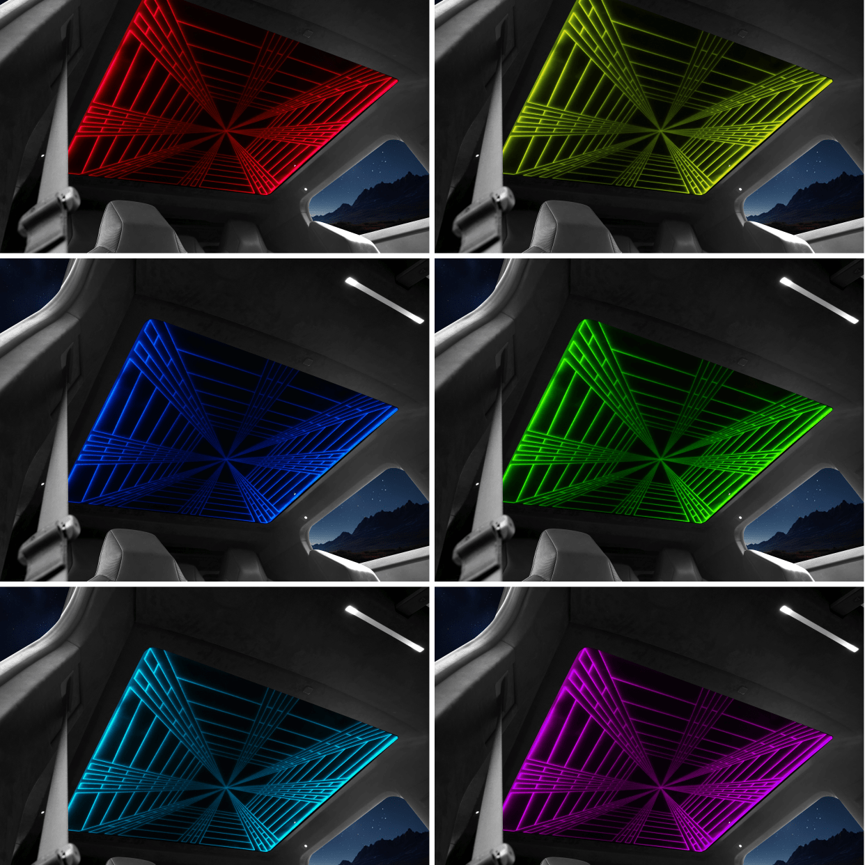 Cybertruck Ludicrous Speed Roof SunShade Ambient Lighting