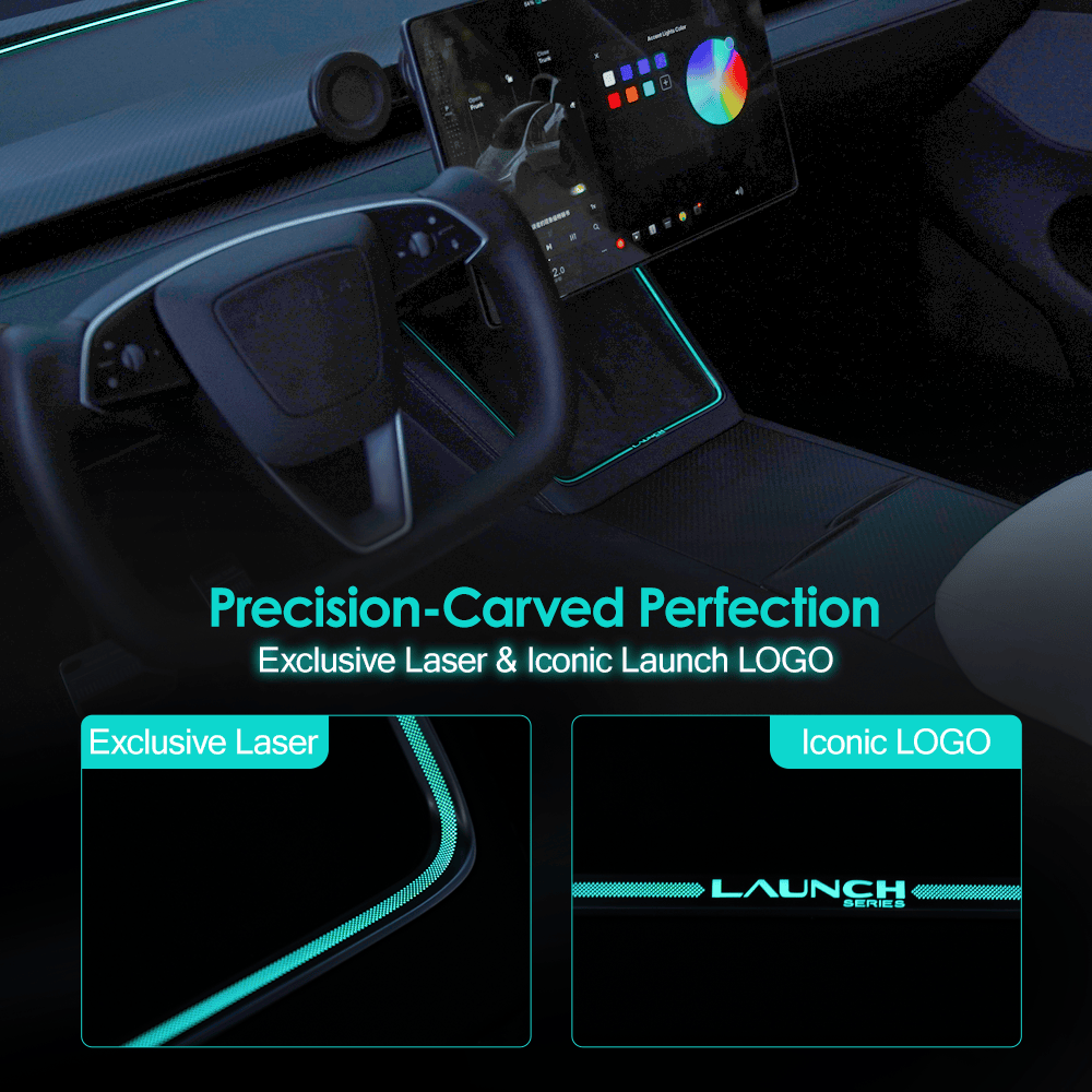 Laser-Carved Ambient Light for Model Y Juniper / YL Wireless Charging Port | TESERY