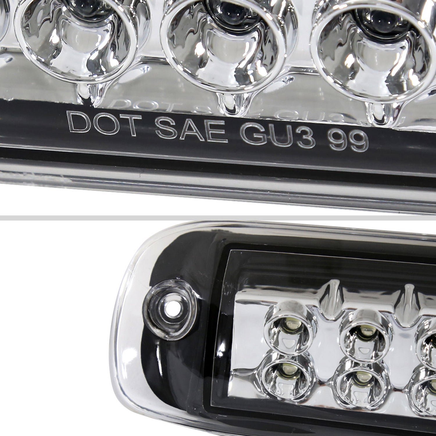 1999-2002 Chevy Silverado/1999-2006 GMC Sierra LED 3rd Brake Light - RS Chrome