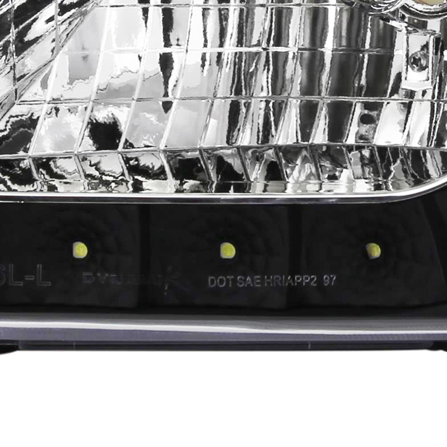 1997-2004 Ford F-150/Expedition Factory Crystal Headlights SMD LED Light Black