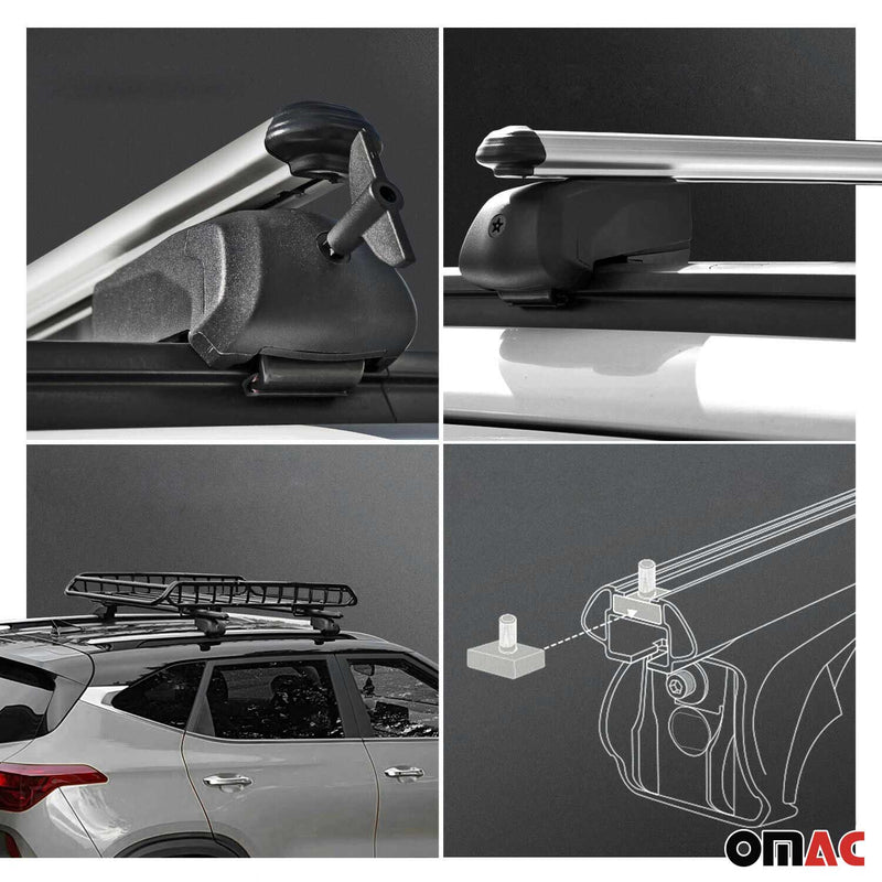 2022-2024 Audi Q4 e-tron Roof Rack Cross Bars Silver