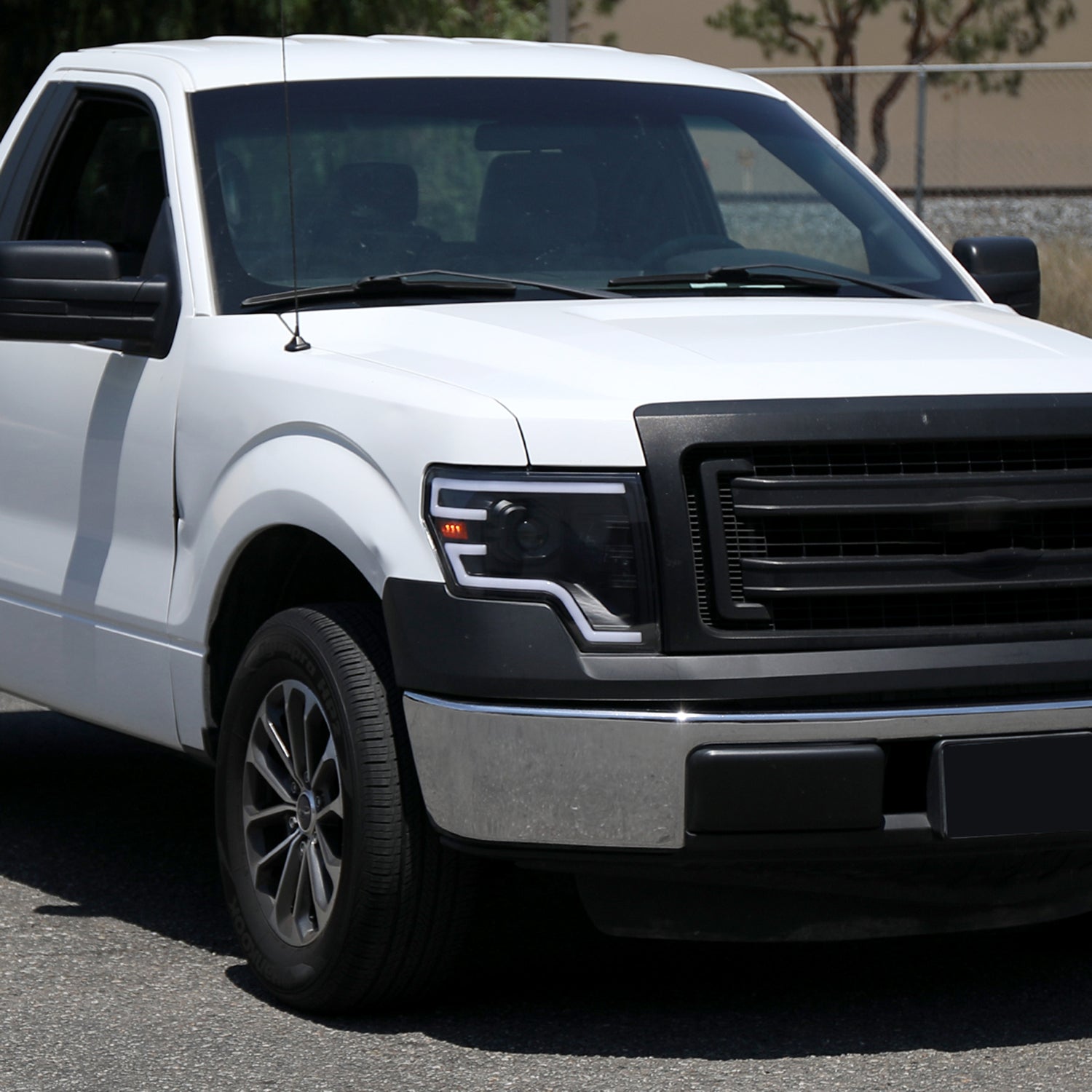 2009-2014 Ford F-150 Sequential LED Turn Signal Projector Headlights Black