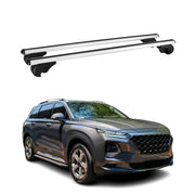 2024-2026 Hyundai Santa Fe Roof Rack Cross Bars Luggage Carrier Alu Silver