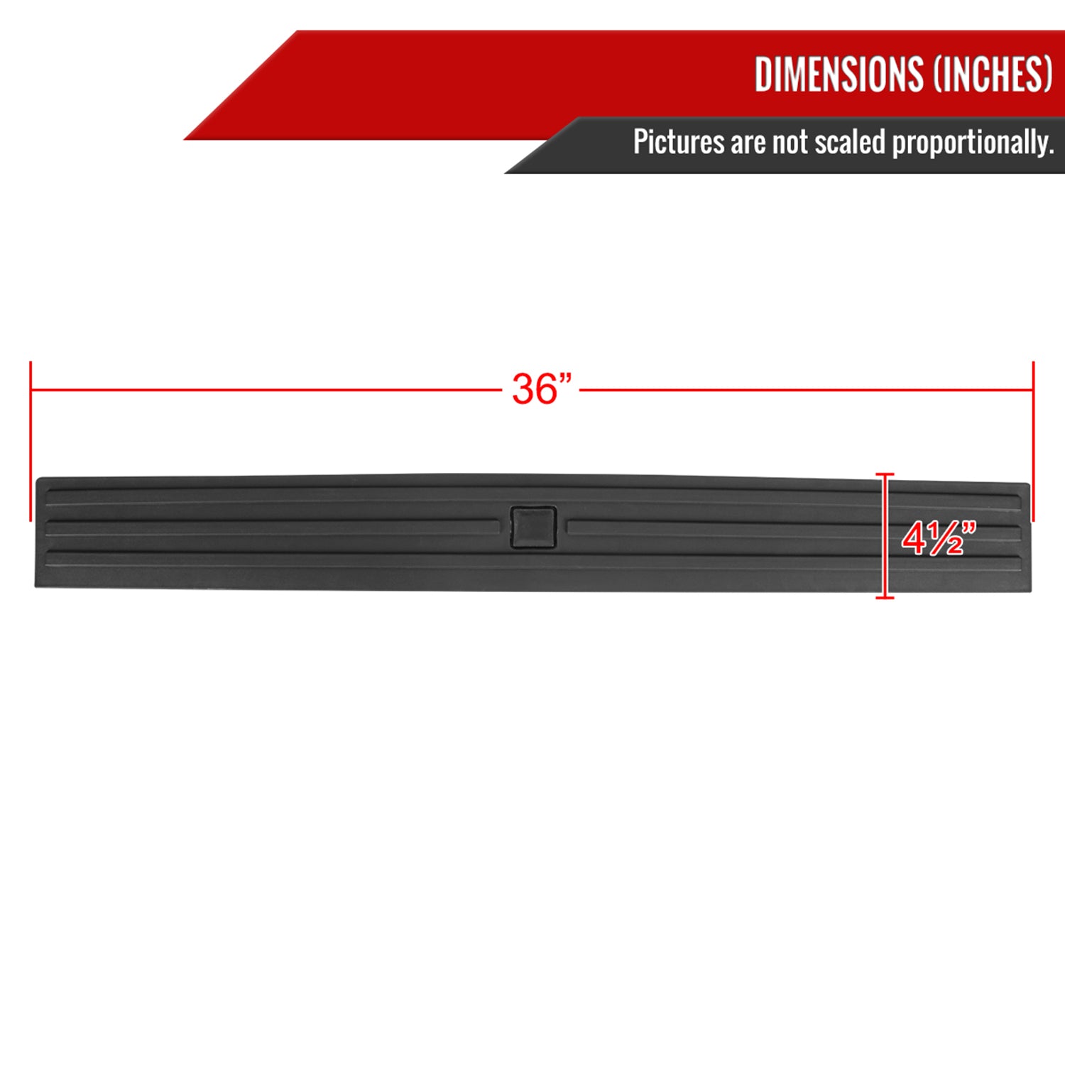 2015-2020 Ford F-150 Black Trunk Tailgate Molding Cap Top Protector Cover