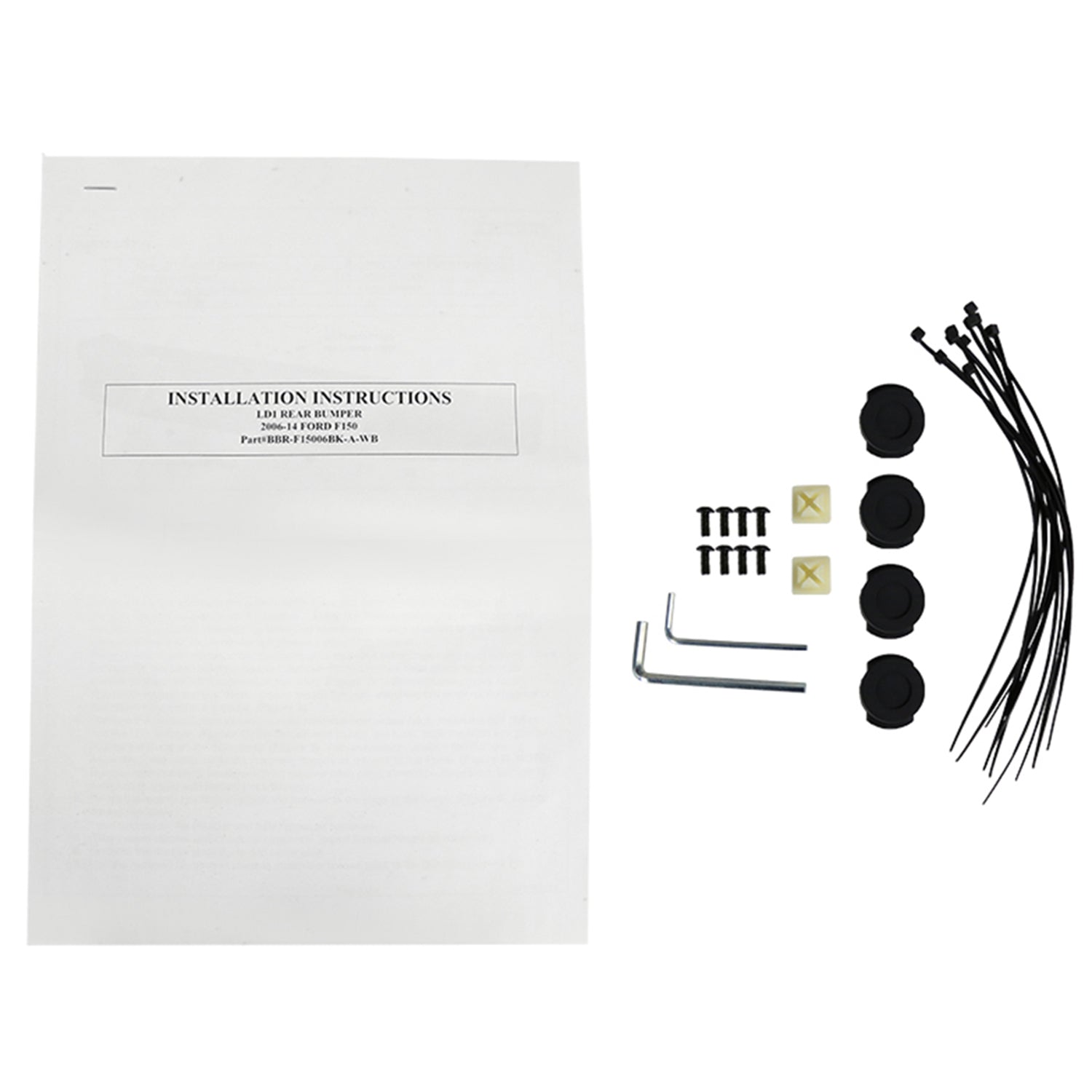 2006-2014 Ford F-150 Black Heavy Duty Steel Rear Step Bumper