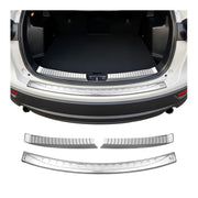 Rear Bumper Guard & Trunk Sill Cover Set for Mazda CX-5 2013-2016 S.Steel Gloss