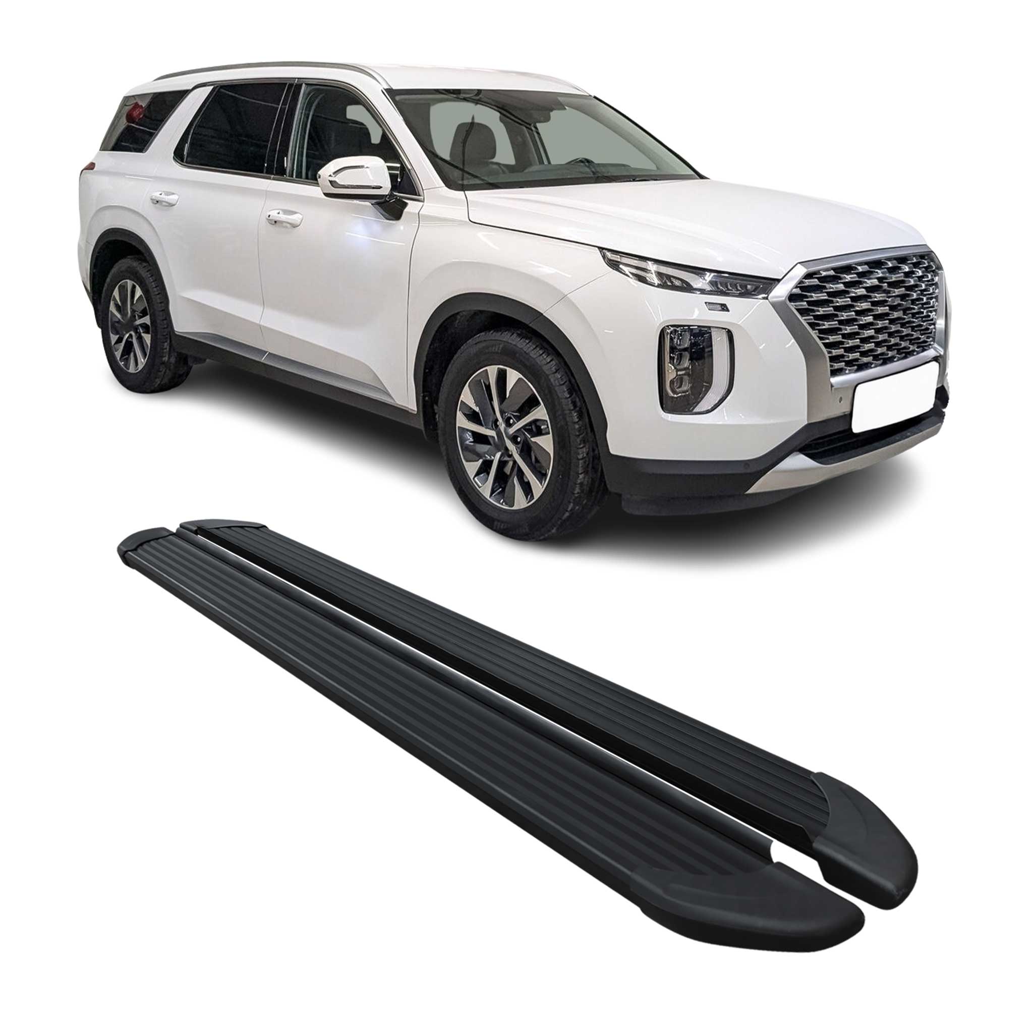 2020-2025 Hyundai Palisade Running Board Nerf Bar Side Step Black 2 Pcs