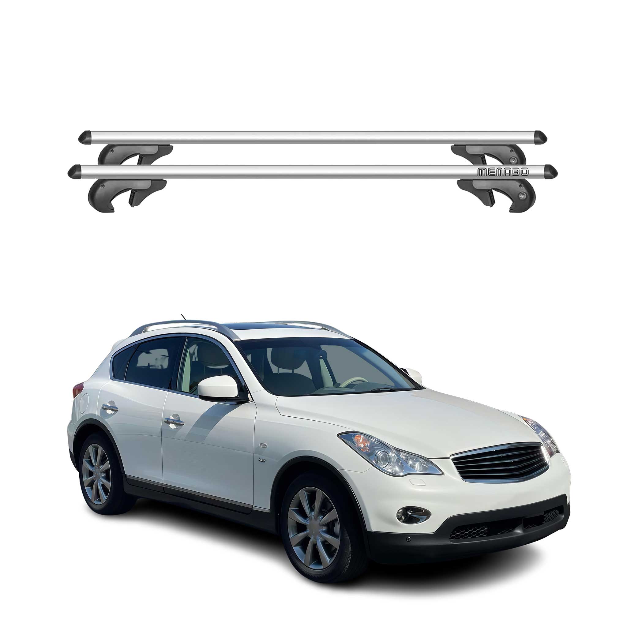 2014-2017 Infiniti Qx50 Roof Rack Cross Bars Silver