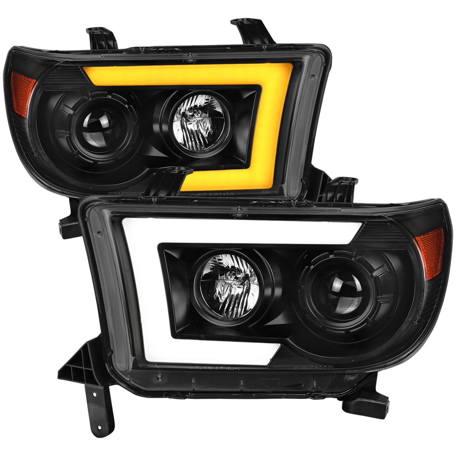 2007-2013 Toyota Tundra/ 08-2017 Sequoia LED C-Bar Headlights Signal Black