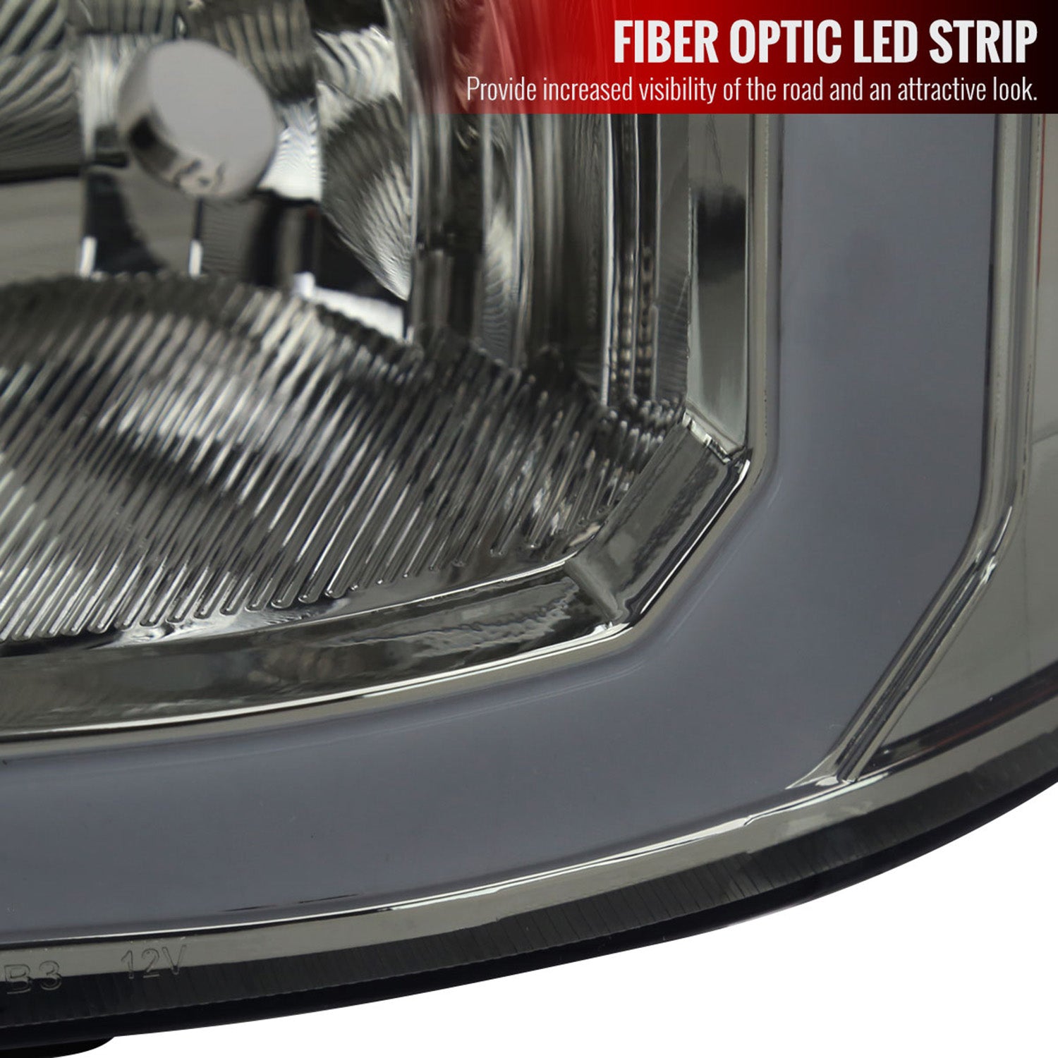 2007-2013 GMC Sierra 1500/ 2500HD 3500HD LED Bar Factory Headlights Chrome