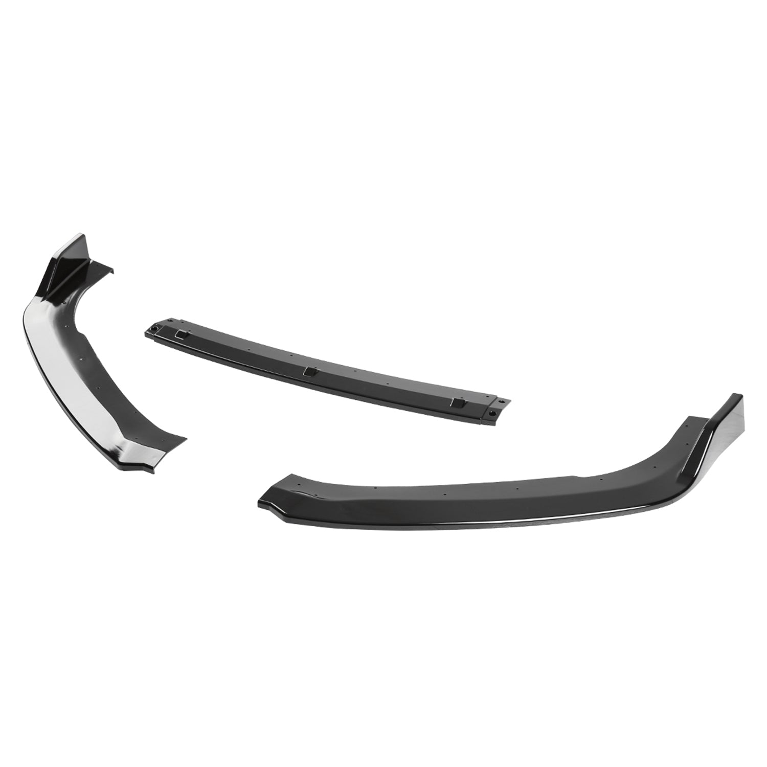 2018-2020 Honda Accord Glossy Black Polypropylene 3Pcs Front Bumper Lip