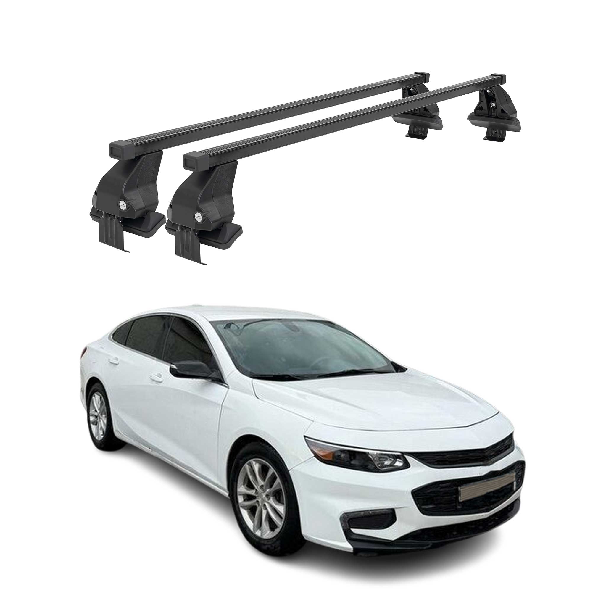 2016-2025 Chevrolet Malibu Roof Rack Cross Bars Black