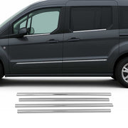 2014-2019 Ford Transit Connect Window Molding Trim Streamer Stainless Steel Silver 4x