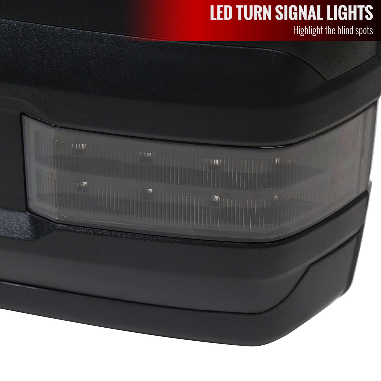 2007-2017 Toyota Tundra/ 08-2017 Sequoia Heated BSM Manual Towing Mirrors Smoke