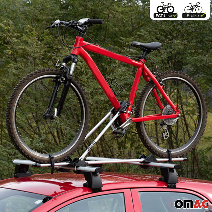 Bike Rack Mount Bicycle Carrier Lightweight Durable Aluminum Silver