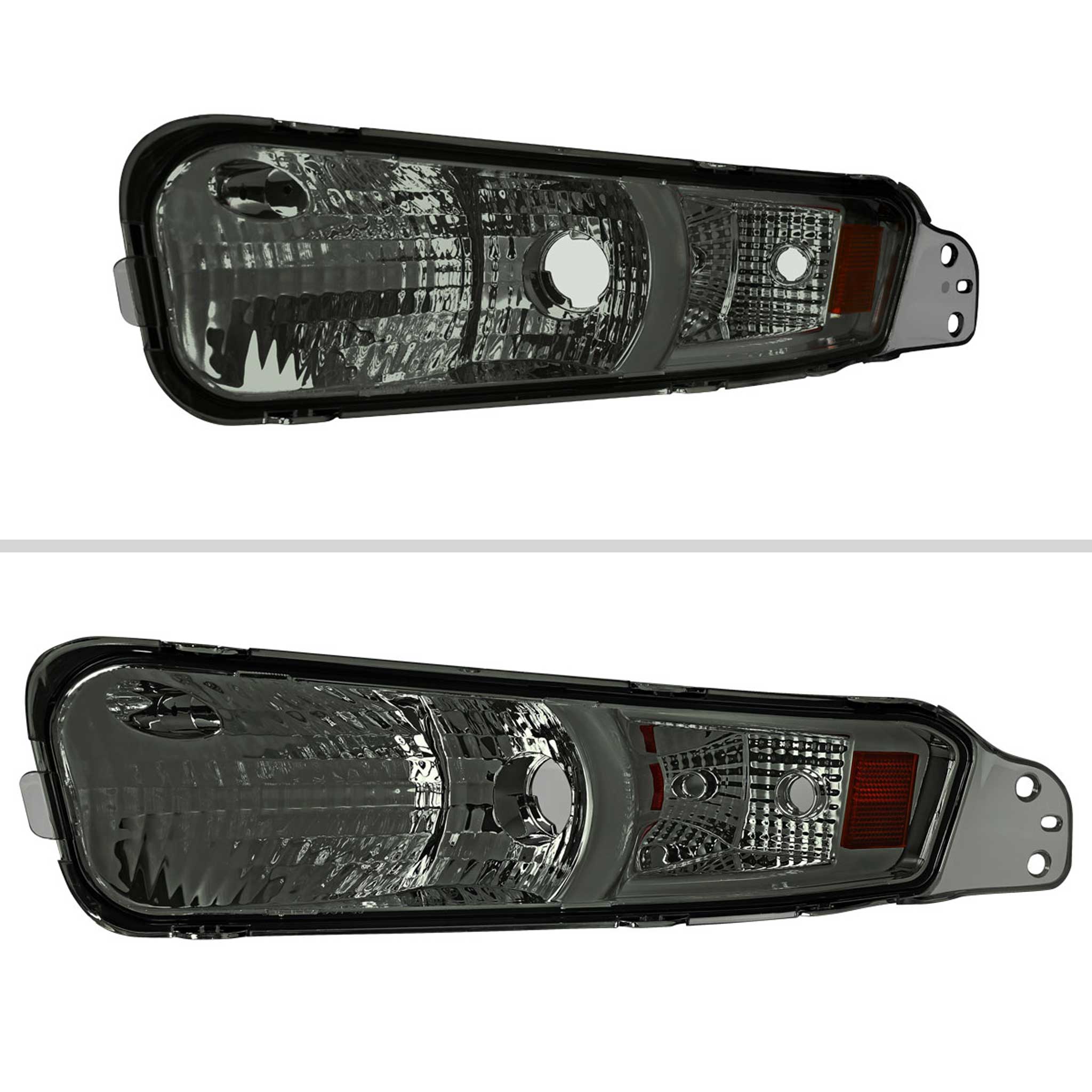 For Ford Mustang 2005-2009 Turn Signal Parking Lamp Chrome Housing Smoked Lens