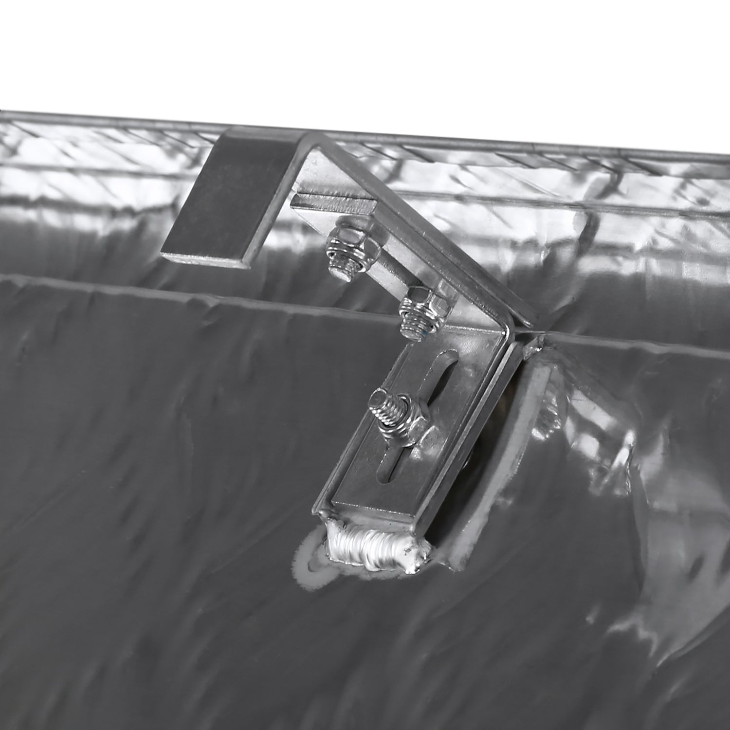 Universal 44" Heavy Duty Silver Alu Truck Tool Box w/ Side Handles Lock & Keys