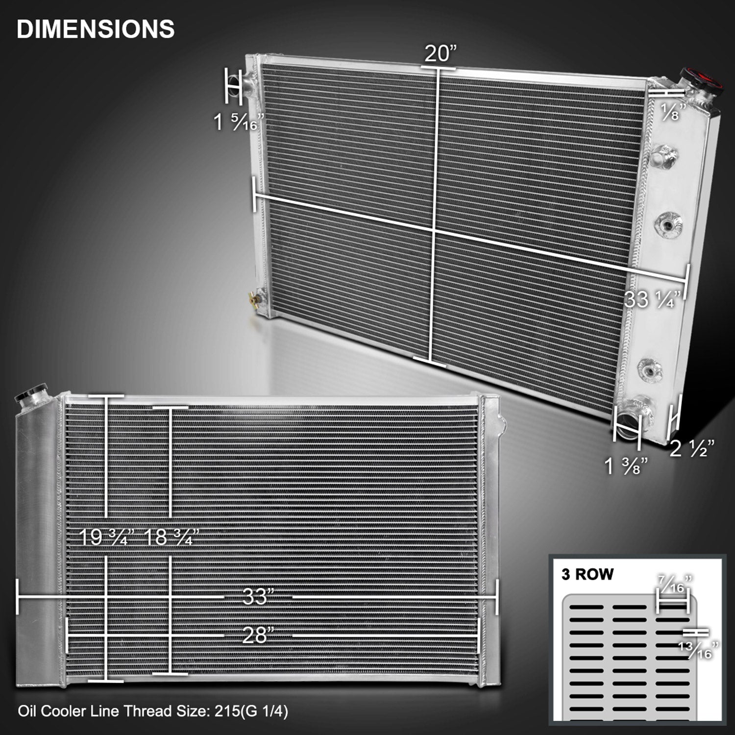 1973-1991 Chevrolet Blazer/Suburban Jimmy Alu 3Row Performance Radiator