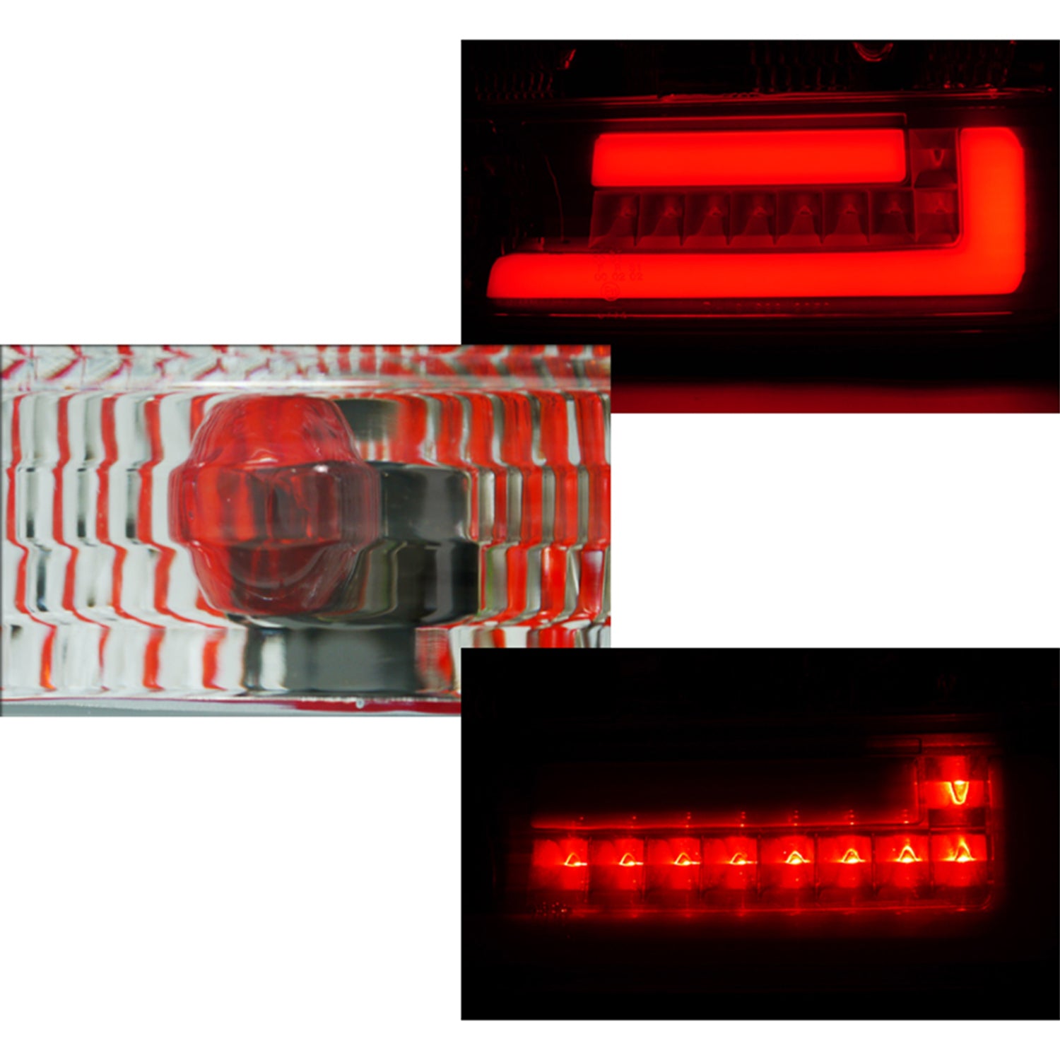 1992-1998 BMW E36 3 Series Coupe/Convertible LED Tail Lights Chrome/Red Clear