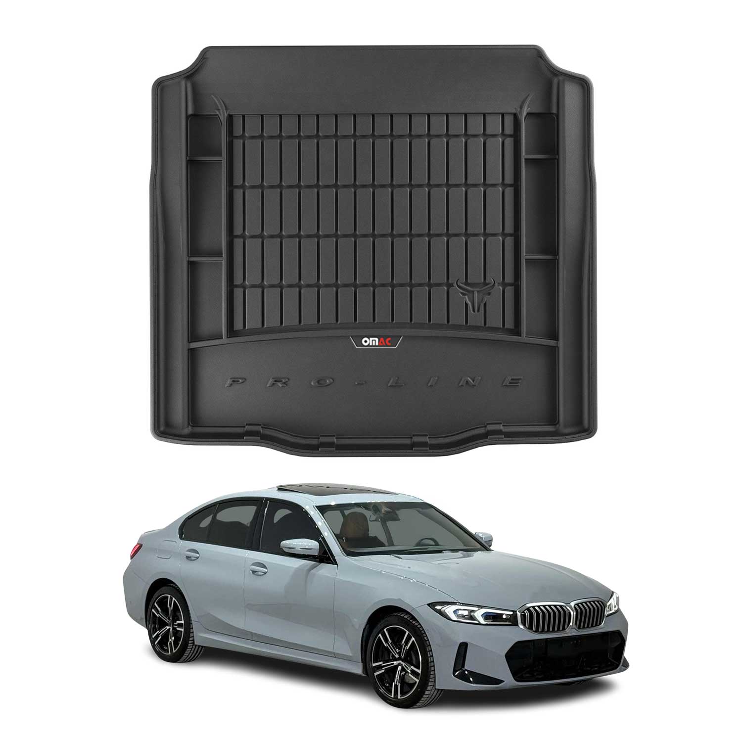2019-2025 BMW 3 Series G20 Sedan Premium Cargo Liner Trunk Mat All Weather Heavy Duty Black