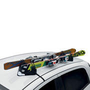 2 Pieces Magnetic Ski Snowboard Racks Roof Mount Car Carrier Black